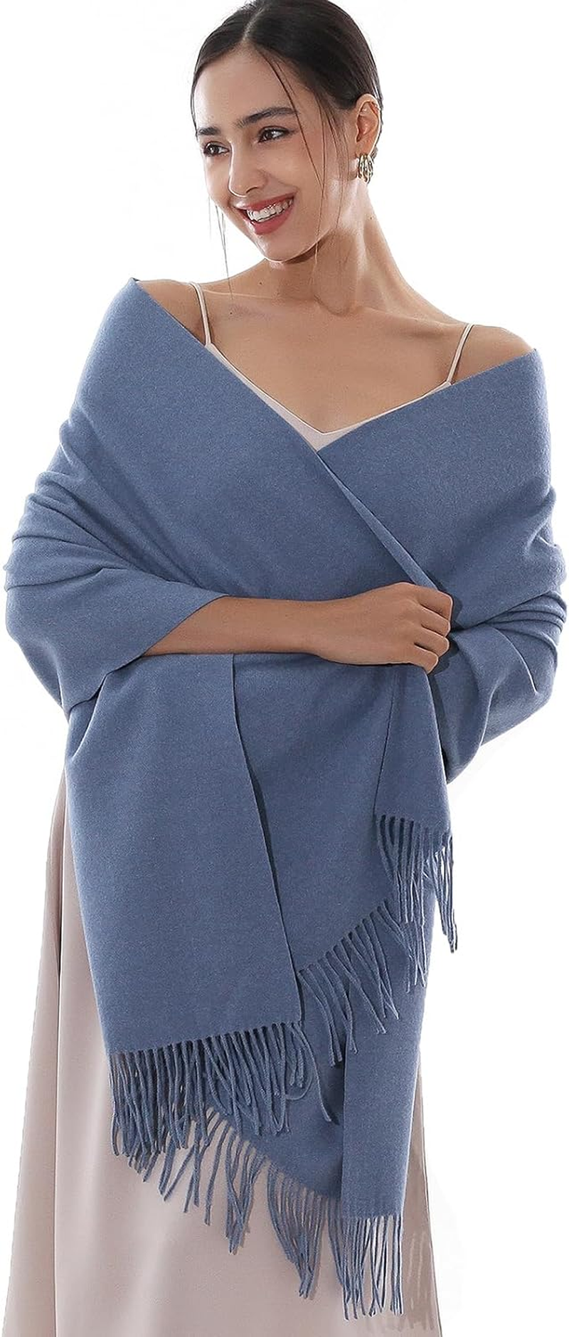 RIIQIICHY Womens Winter Scarfs Soft Warm Pashmina Shawls Long Large Wraps Scarfs for Evening Dresses