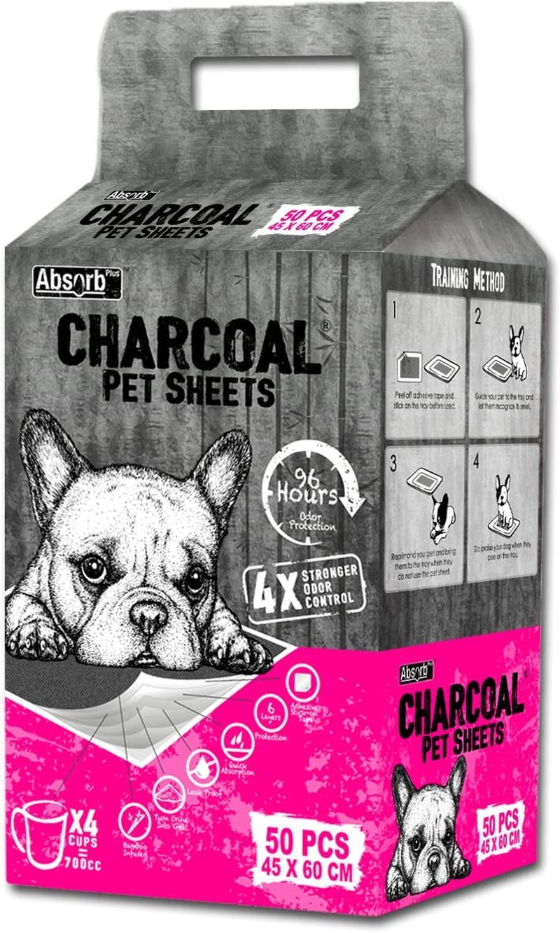 Absorb plus Charcoal Pet Sheets 50 Sheets, Medium image number 1