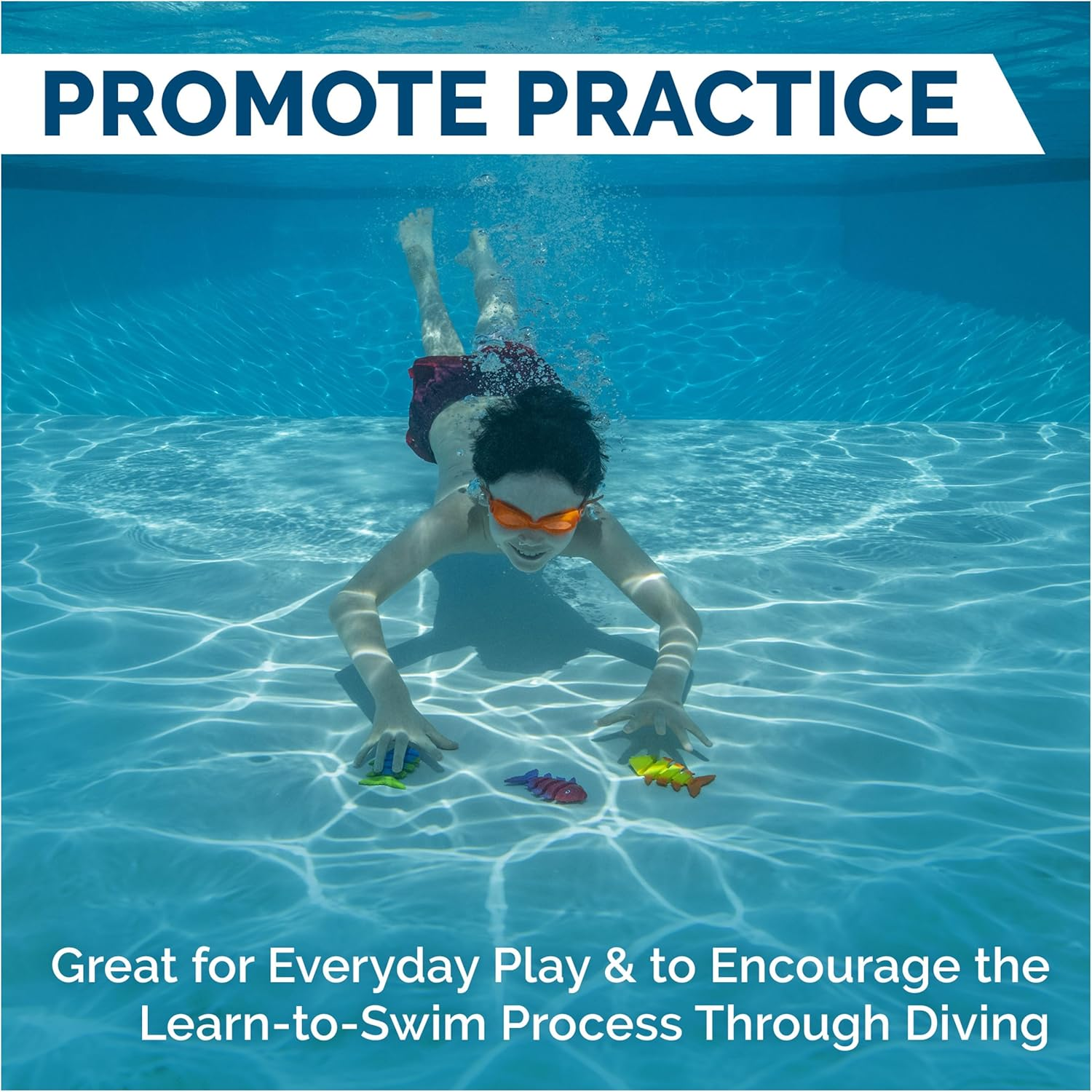 Swimways Fish Styx Pool Diving Toys - Sinking Fish-Shaped Swim Toys - Pack of 3 image number 4