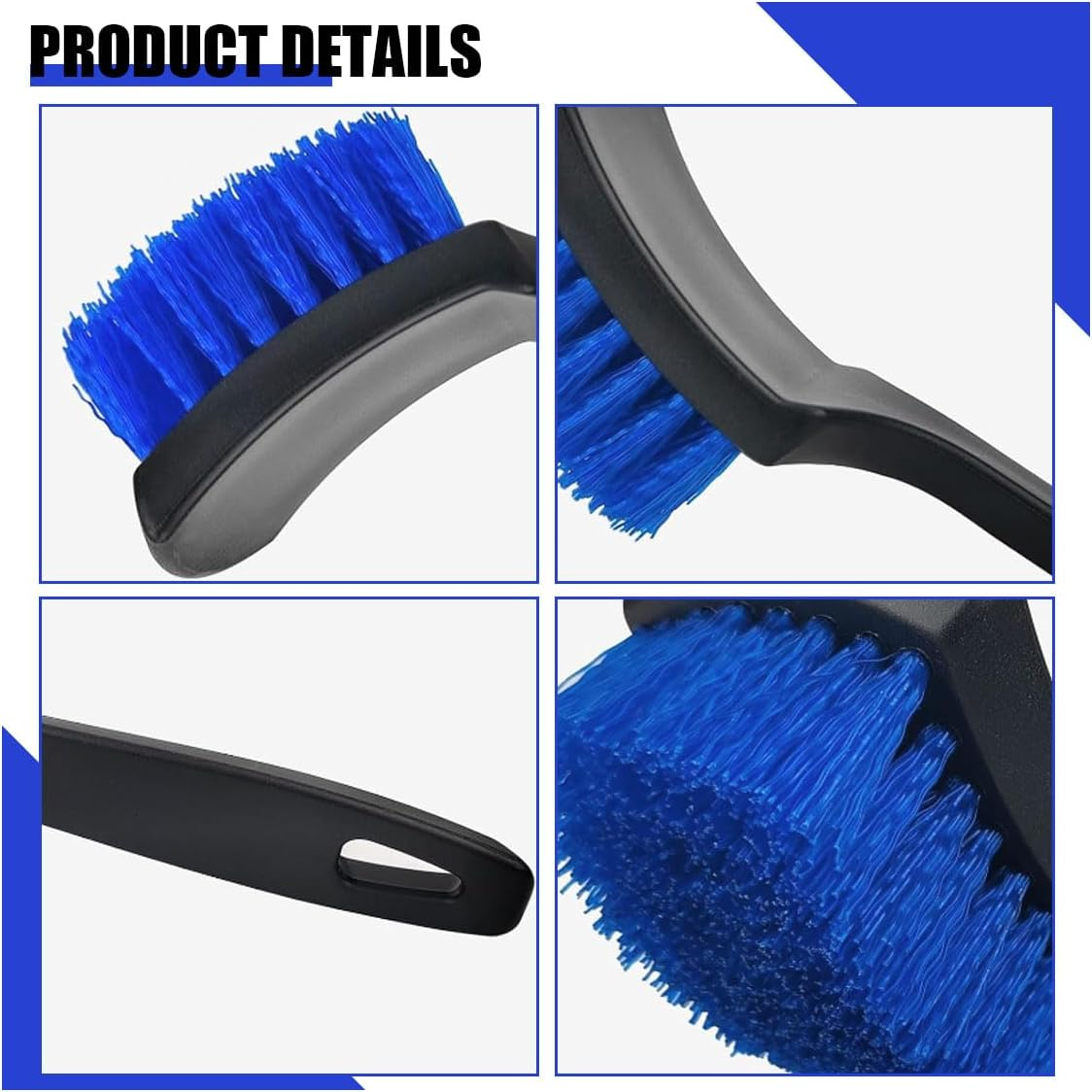 8.3&times;2.5 Inch Carpet Cleaning Brush, Scrub Brush for Floor Mats, Car Wheel Hub Cleaning Brush for Car Interior and Home, Car Wash Brush Automotive Tire Brush with Soft Bristle Short Handle image number 4