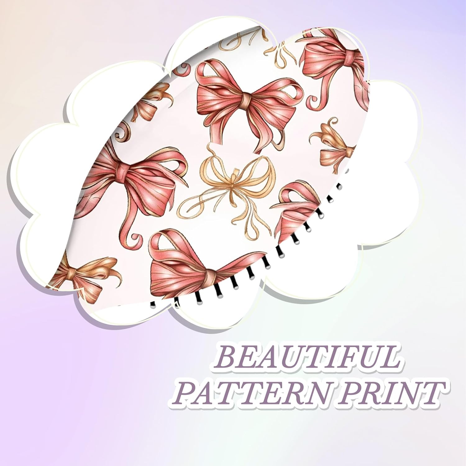 Gabraden Hair Brush,Detangling Hair Brush,Soft Bristles for Effortless Tangle Removal,Detangler Hairbrush for Women Men Boys Girls Wet Dry All Hair Types (Pink Bow)