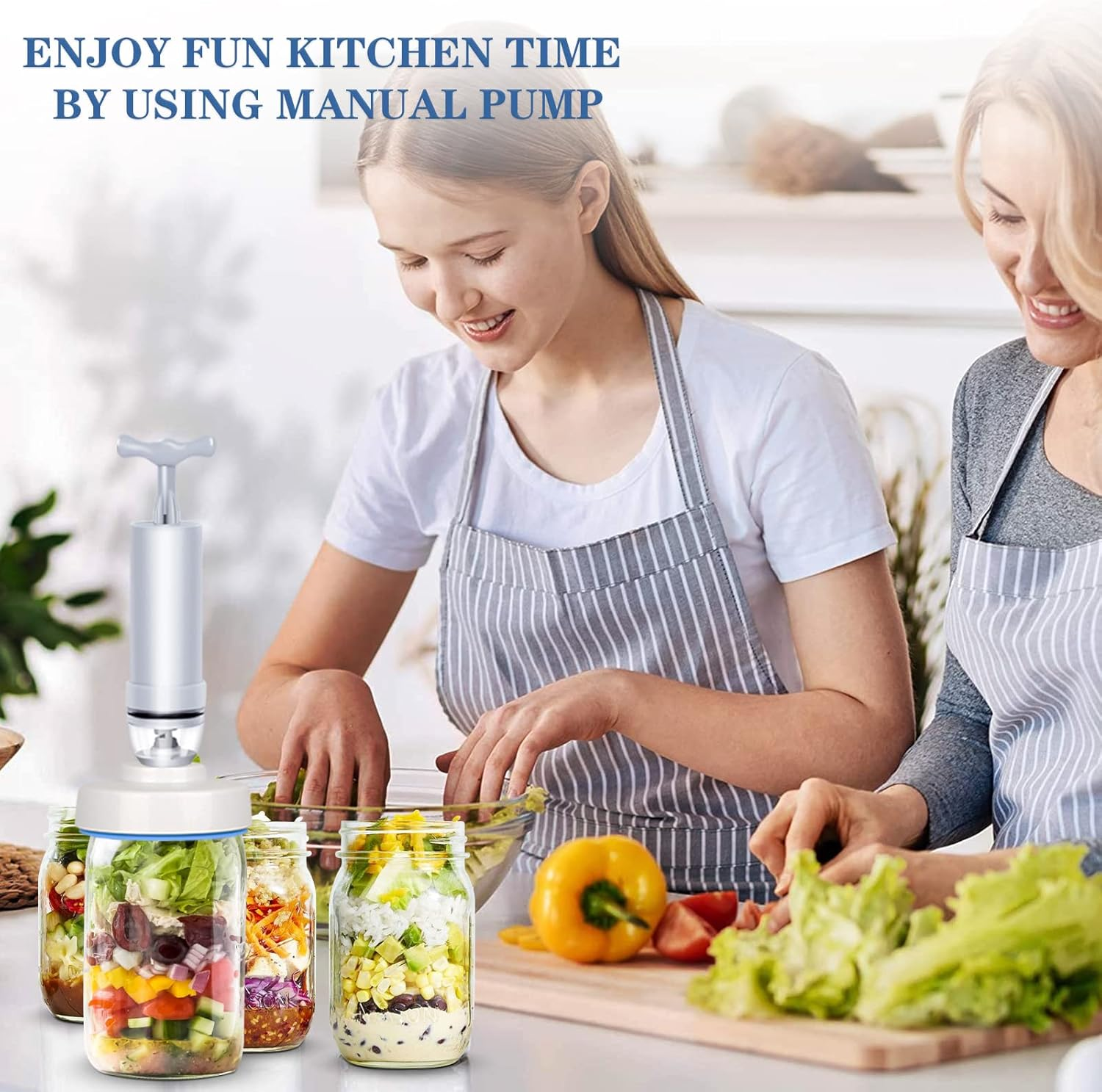 RECAT Mason Jar Vacuum Sealer Kit for Foodsaver with Accessory Hose for Wide and Regular Mouth Jars, Manual Portable Pump and Lid Opener image number 5