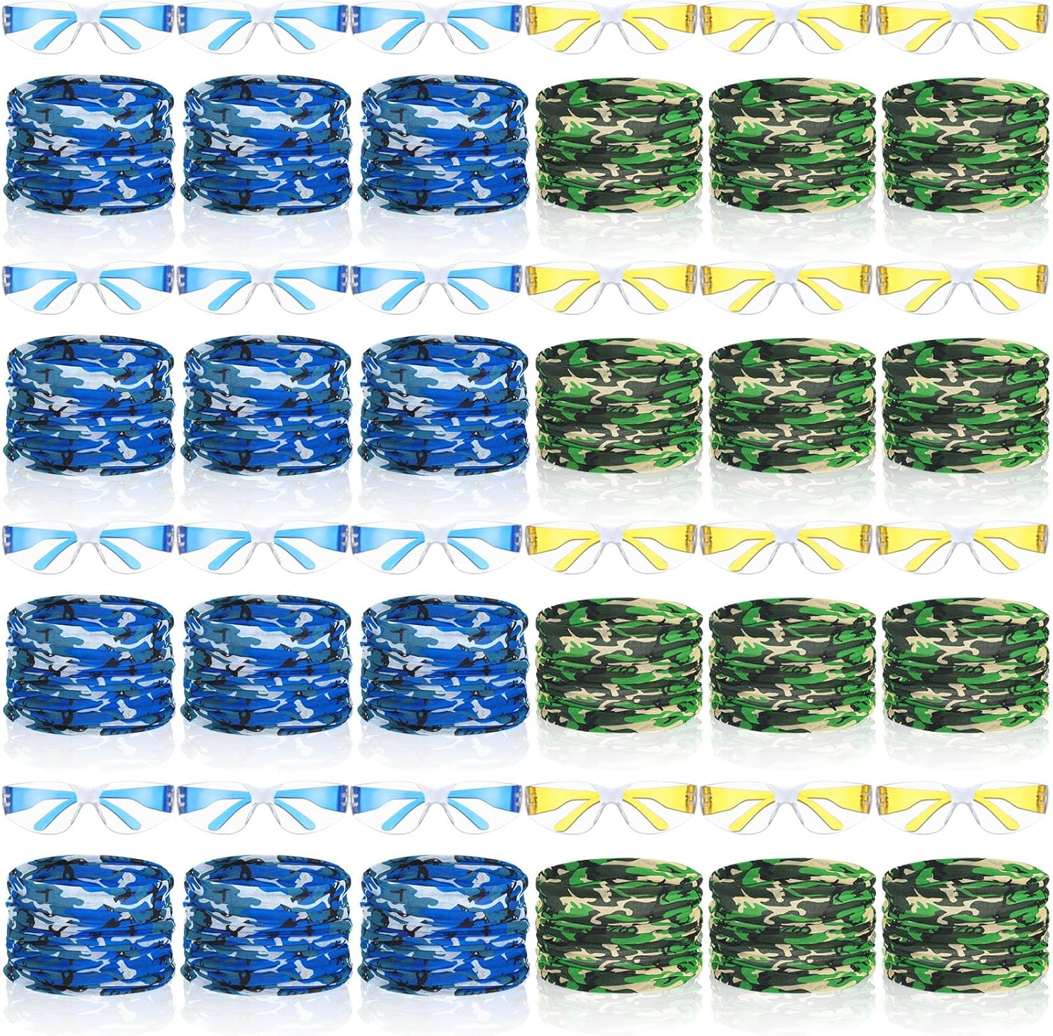 Xtinmee 48 Pcs Party Supplies Favors Includes Gun Party Safety Glasses with Face Mask Safety Glasses Compatible with Nerf Gun Accessories for Boys Girls Birthday Party Favors Supplies image number 2