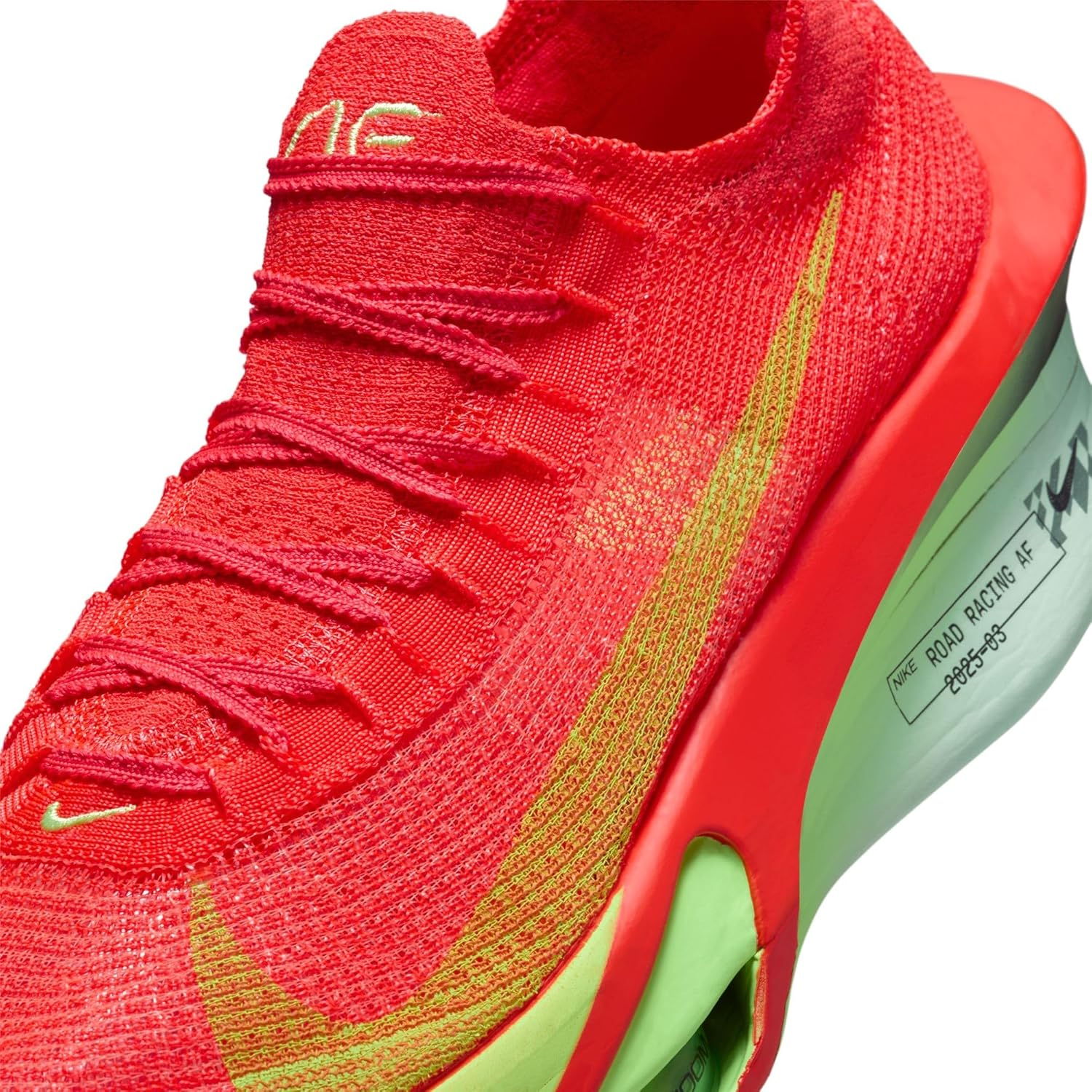 Nike Alphafly 3 Men'S Road Racing Shoes (FD8311-600, Bright Crimson/Lime Blast/Mint Foam/Cave Purple) image number 2