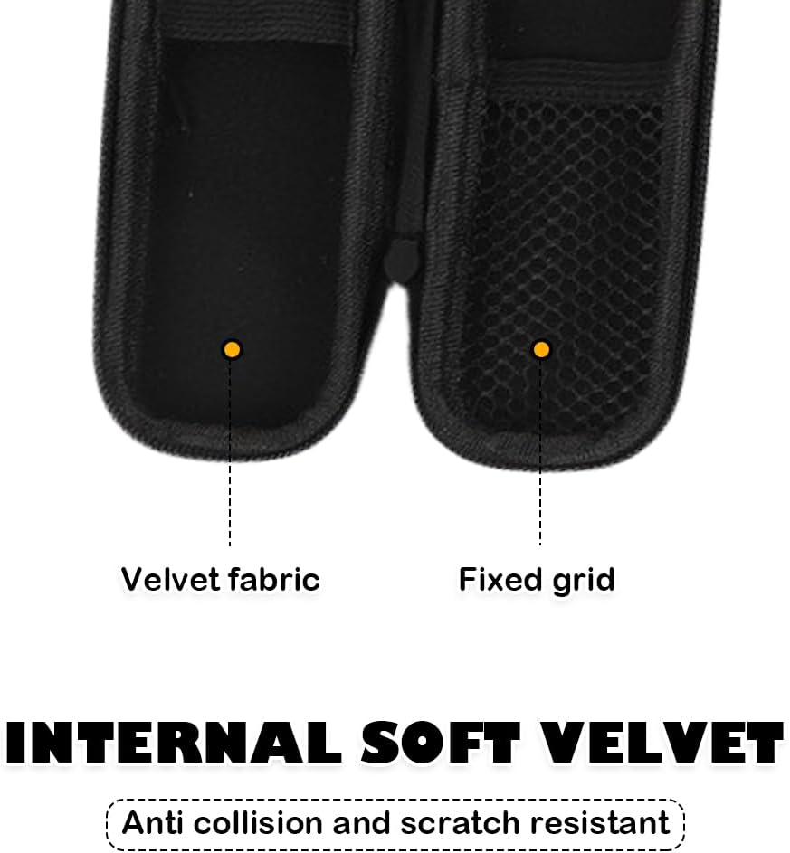 Hard Shell Pencil Case, EVA Durable Waterproof Stylus Pen Case, Small Zipper Storage Bag for Executive Pens, Stylus, and Data Cables (Black), Black, One Size, Fashion image number 1