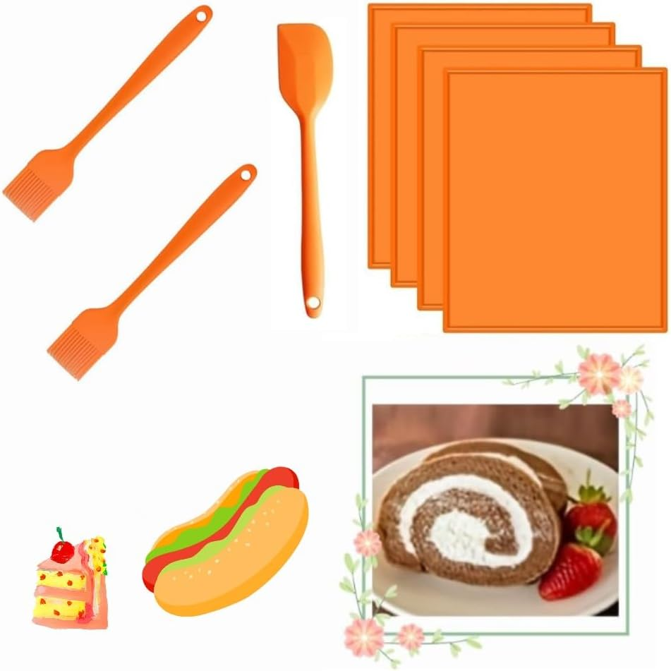 Silicone Dehydrator Sheets, 4Pcs Non-Stick Dehydrator Trays with Silicone Scraper1Pcs image number 3