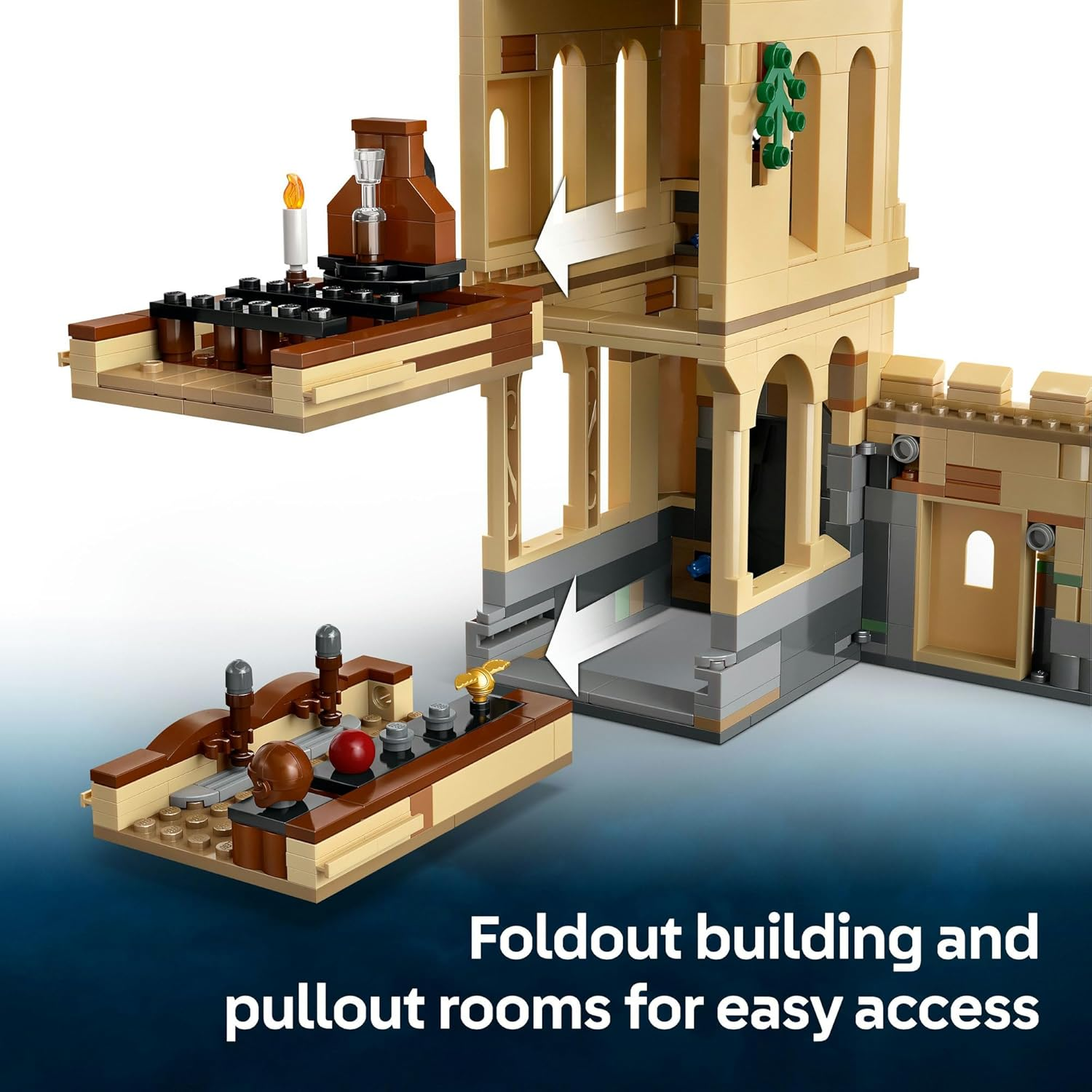 LEGO Harry Potter Hogwarts Castle: Flying Lessons Toy for 9+ Year Old Boys & Girls, Building Construction Set with 6 Collectible Minifigures Incl. Draco Malfoy, Kids Toy for Wizarding World Fans 76447 image number 2
