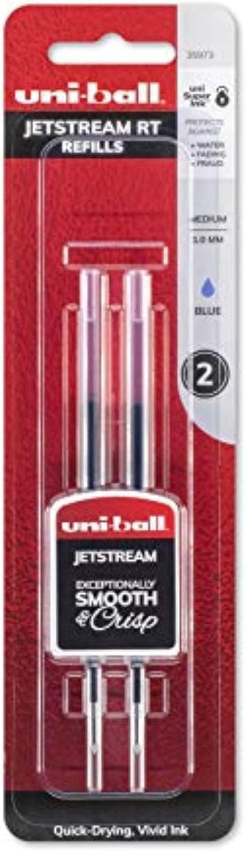 Uni-Ball Jetstream RT Retractable Ballpoint Pens Medium Point, 1Mm, Black, 12 Pack