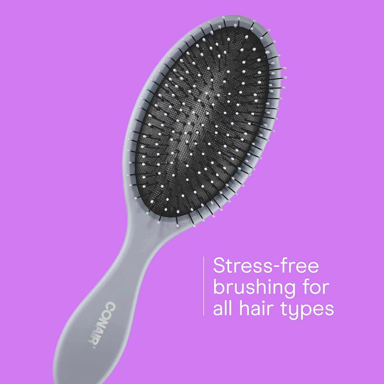 Conair Detangling Cushion Brush Set, 3Pc (Colors May Vary)