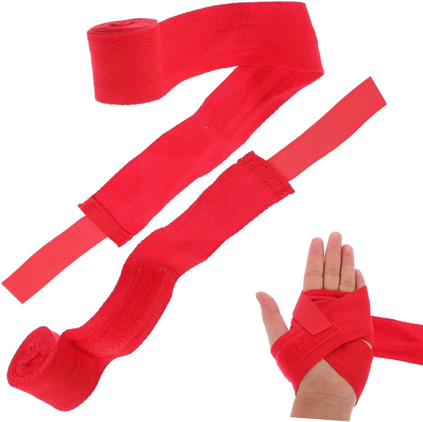Paifeancodill Boxing Hand Wraps, 2 Rolls Boxing Bandages Inner Gloves, Boxing Wraps, Fist Wrist Protector, Boxing Training Belt Hand Wraps, Elasticated Fabric Thumb Loop for MMA Training Gym