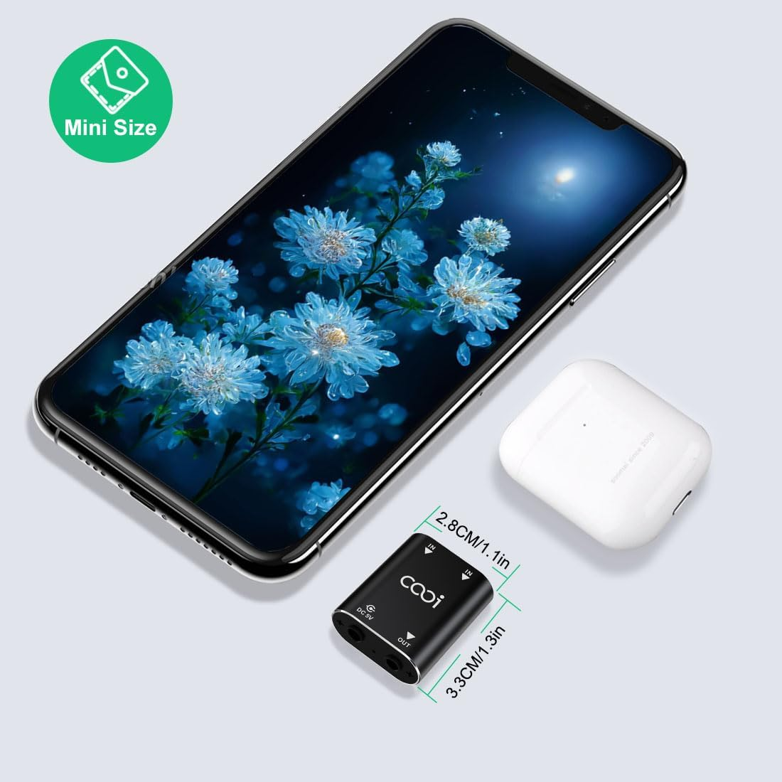 2 Channel Stereo Audio Mixer - Metal Shell, AUX Interface Support 2 in 1 Out Mini Stereo Sound Mixer Includes 1-Meter Audio Cables - for PC, Phone, Laptop, Headphones image number 5