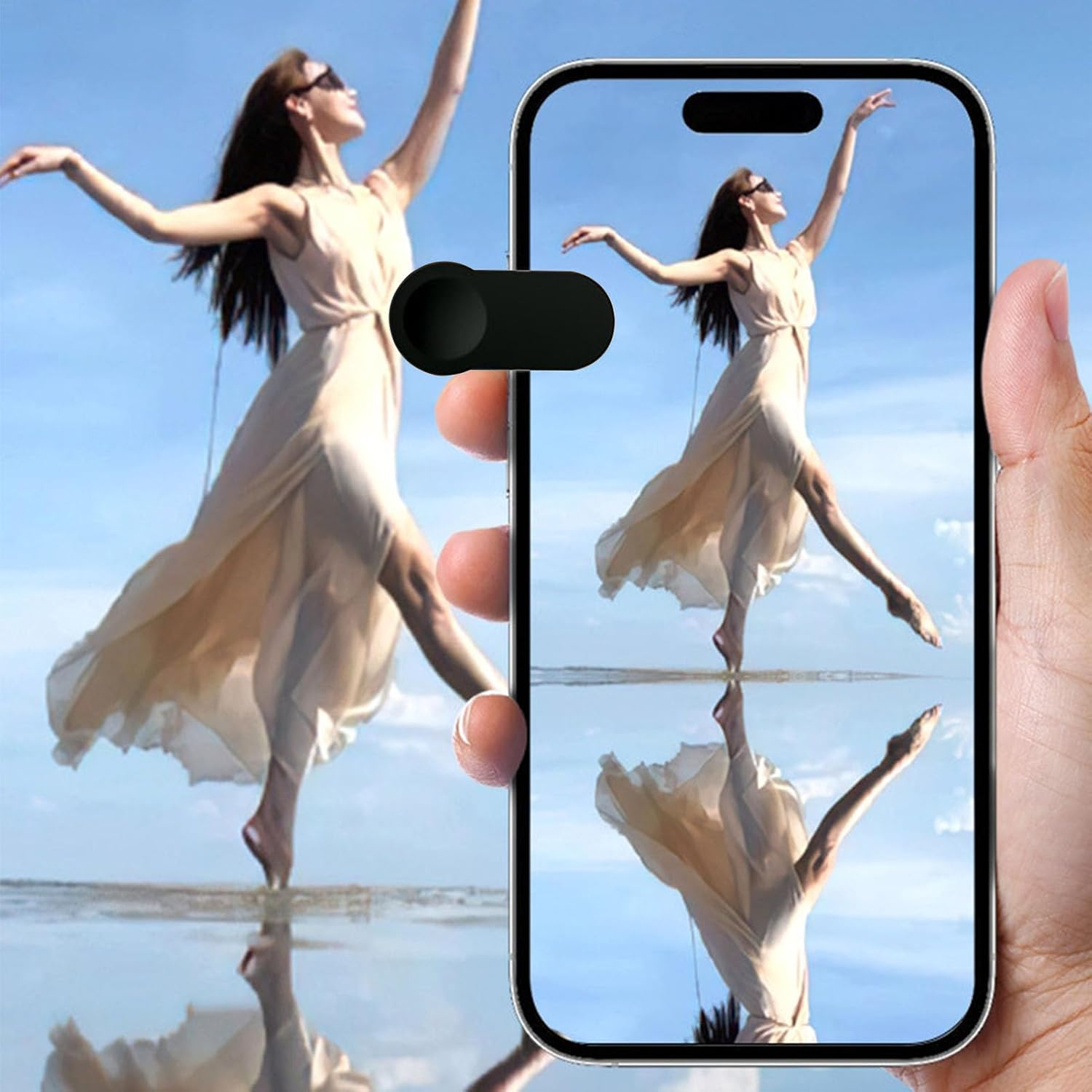 XUMIUZIY Smartphone Camera Mirror Reflection Clip Kit, Clip Reflection Mirror for Phone Back Camera, Sky Realm Photography for Outdoor Travel Photography image number 4