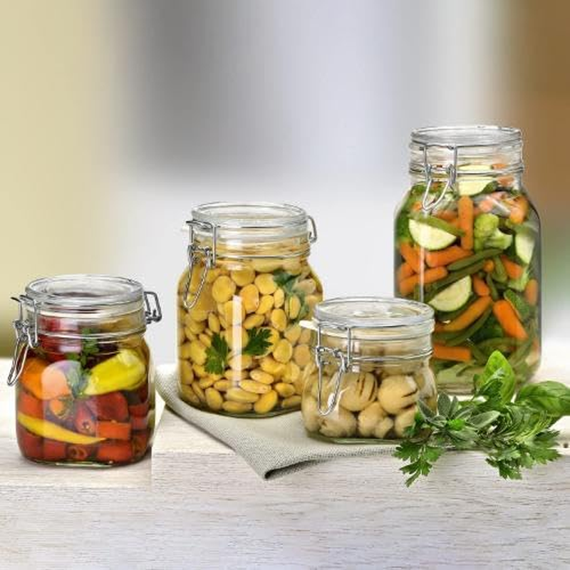 Bormioli Rocco Fido Jar with Clear Lid, 4.0 Litre Capacity
