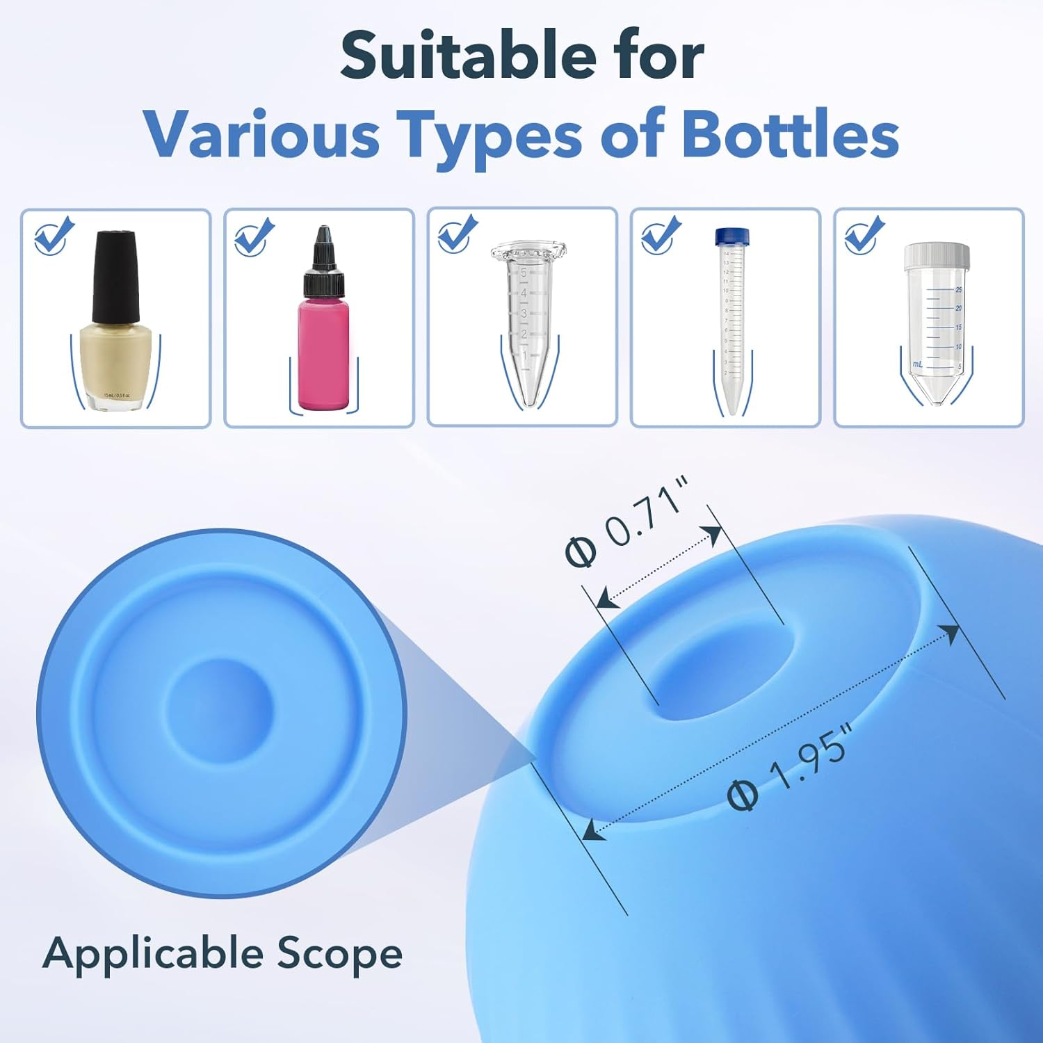 FOUR E'S SCIENTIFIC Mini Vortex Mixer Paint Shaker 5000RPM Blue Lab Mixing Vortex with 100 Pcs Mixing Balls for Nail Polish, Eyelash Gel, Ink (AU Plug) image number 3