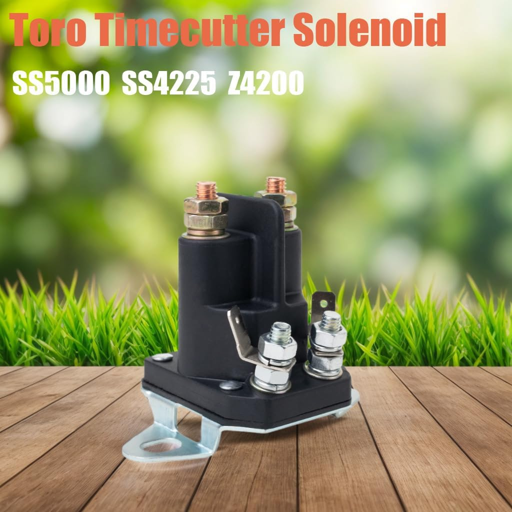 Annolai 117-1197 Solenoid 12V for Toro Timecutter Ss5000 Z4200 Ss4225 Ss4235 Parts 4 Terminal 12 Volt Solenoid for Toro 1-513075 E513075 Z 74629 74209 74360 74410 74616 74625 Timecutter EXMARK 513075 image number 1
