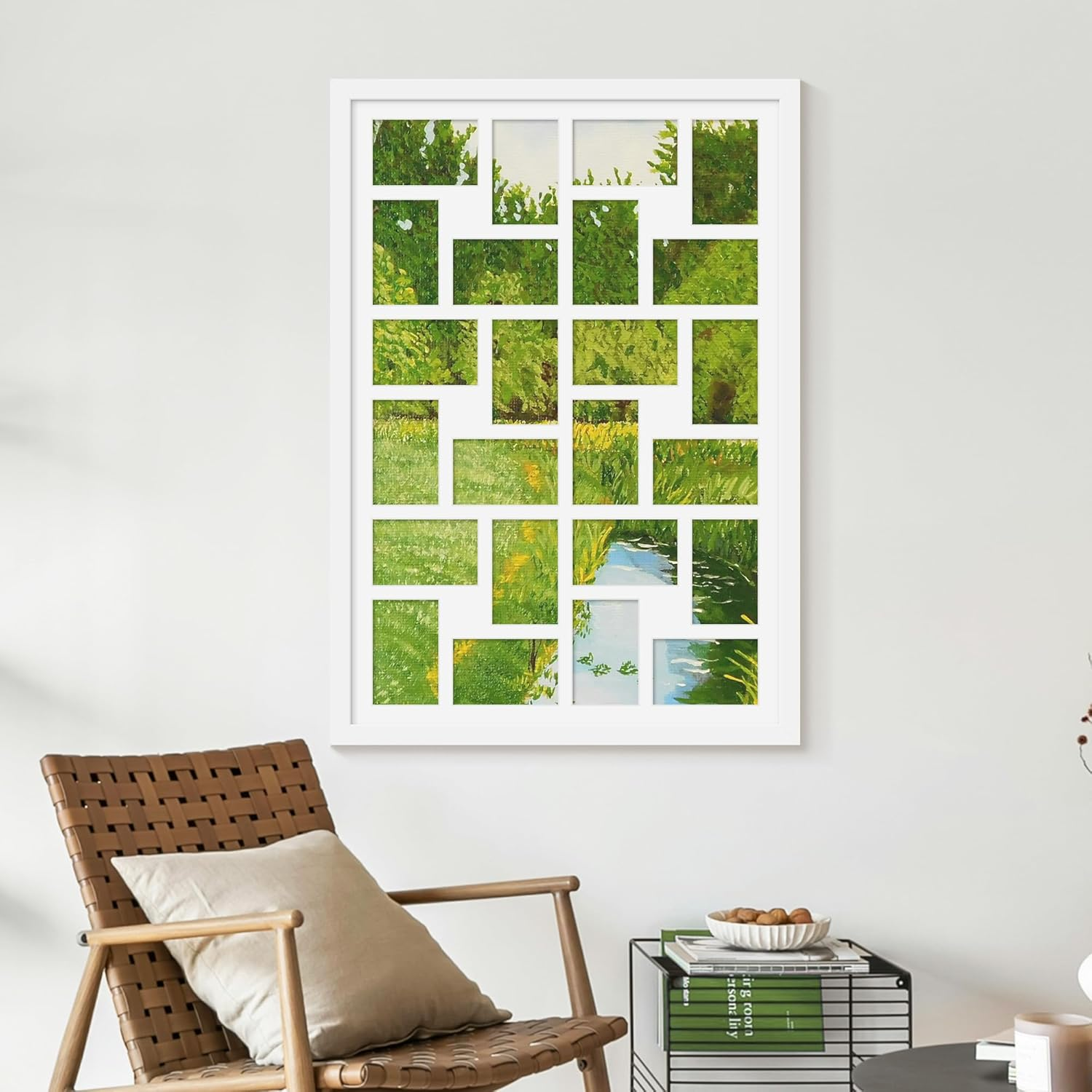 DUENPY 22X32 Collage Picture Frame 4X6 Picture Frames Collage Wall Decor Displays Twenty Four 4X6 Inch Photos Available Horizontal Wall Mounting Display and Vertical White image number 3