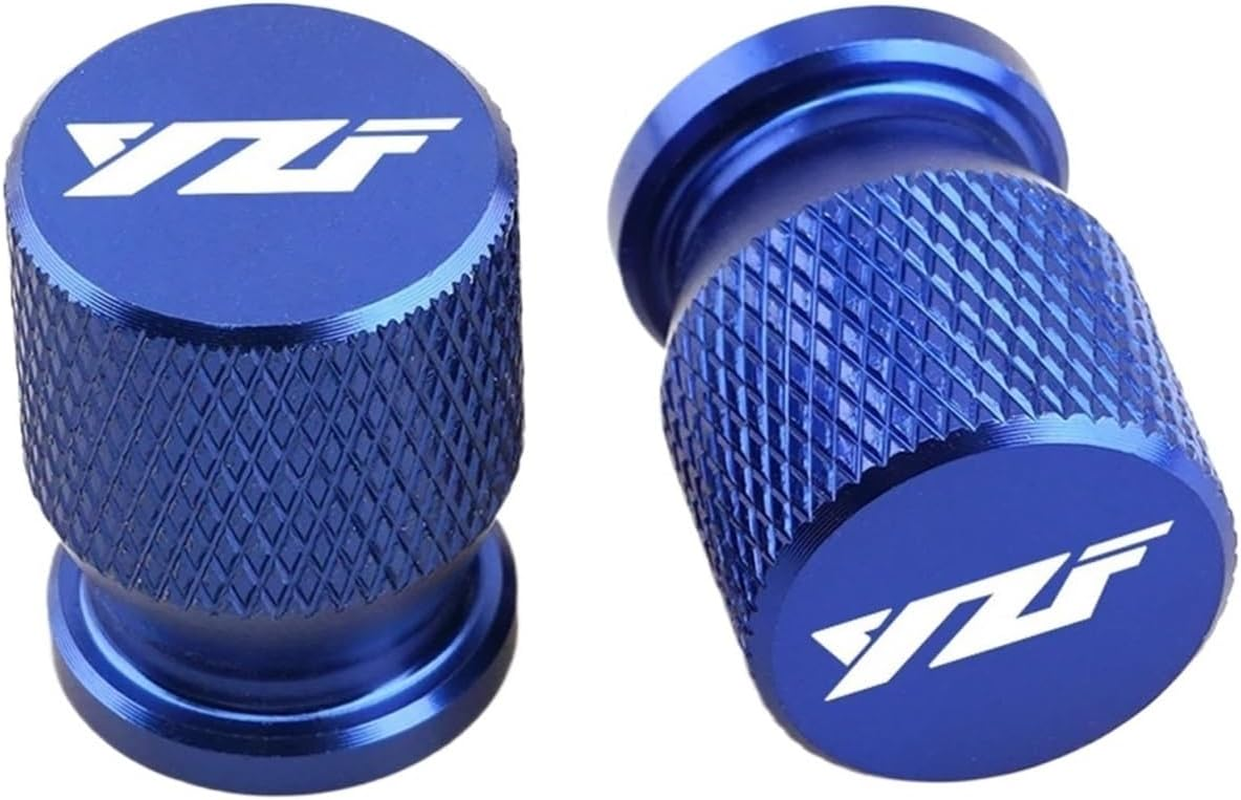 YZF R1 R3 R6 R25 R125 R7 Motorcycle CNC Tire Stem Air Cap Airtight Cover Wheel Valve Caps(Blue)