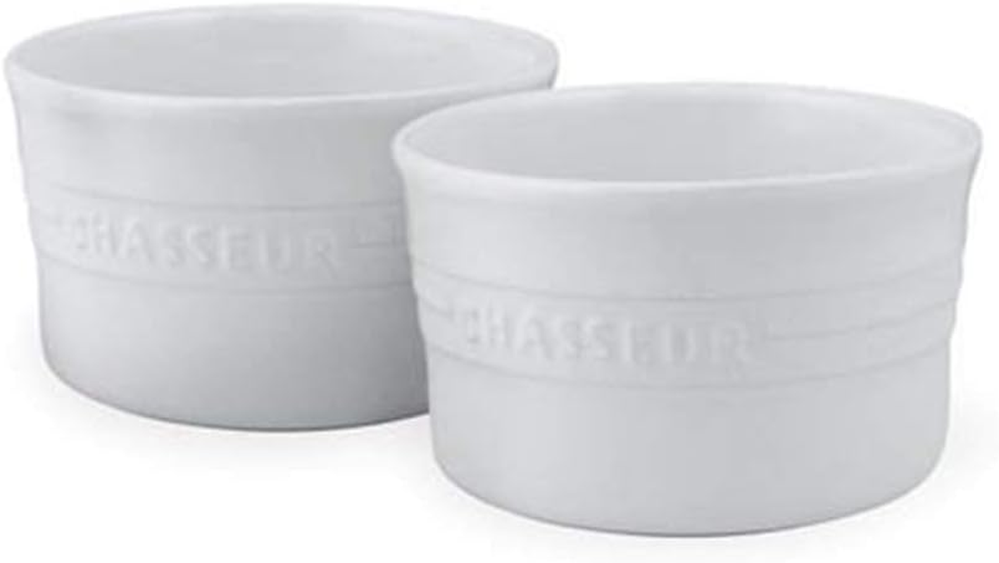 Chasseur La Cuisson Ramekin 2 Piece Set, 9.5 X 5.6 Cm /250 Ml, Antique Cream