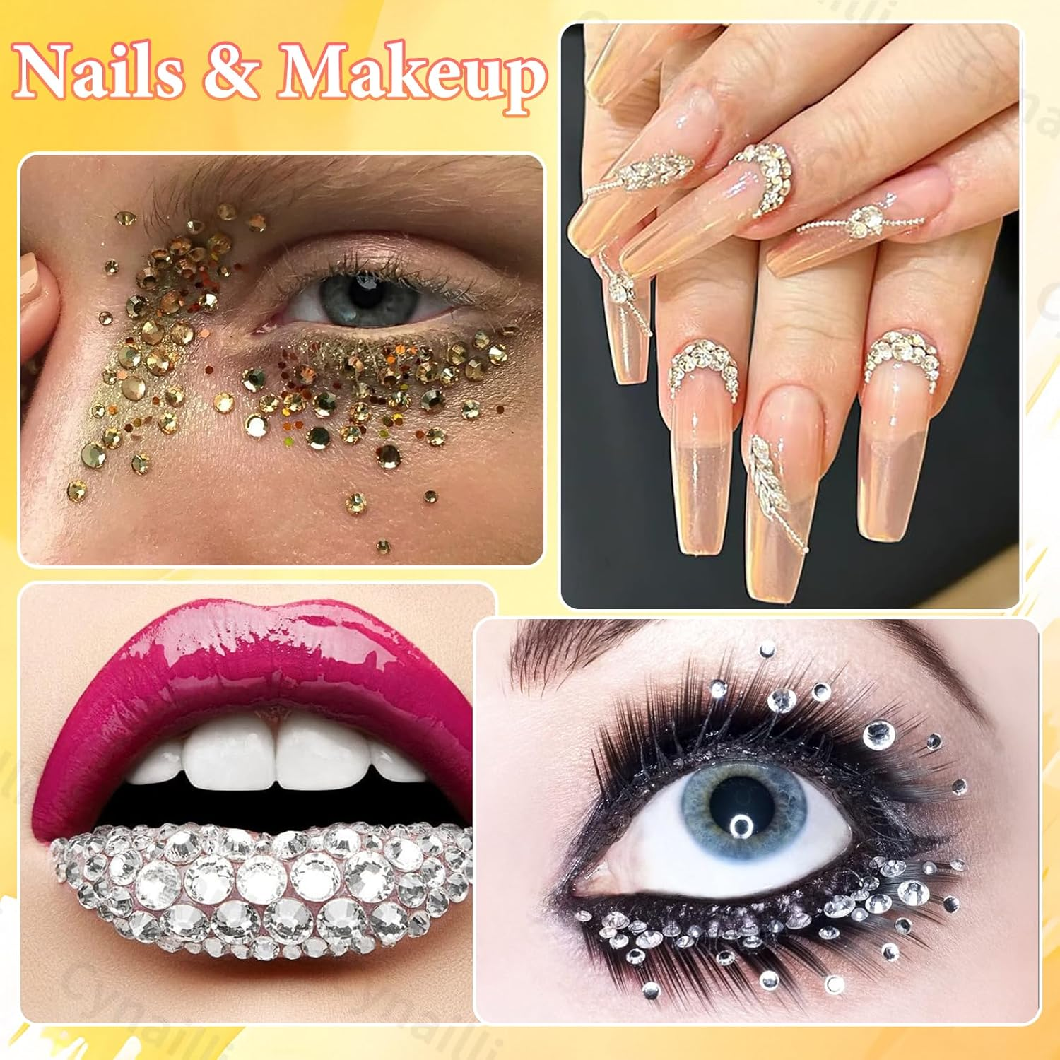 15000 Pcs Resin Rhinestones for Crafts, Black Silver Brown Flatback Resin Rhinestones for Bedazzling Gems 2/3/4/5/6Mm Flatback Gems Jewels for DIY Mugs Tumblers Bottles Clothing Shoes Nail Art - Set-2 image number 5