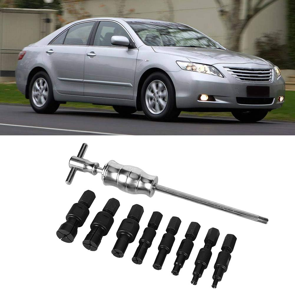 Slide Hammer and Blind Hole Bearing Puller Set, 9 Pcs 8-32Mm Inner Bearing Race and Seal Extractor Kit, Slide Hammer Pilot Insert Bearing Removal Tool, External Remover Puller Set