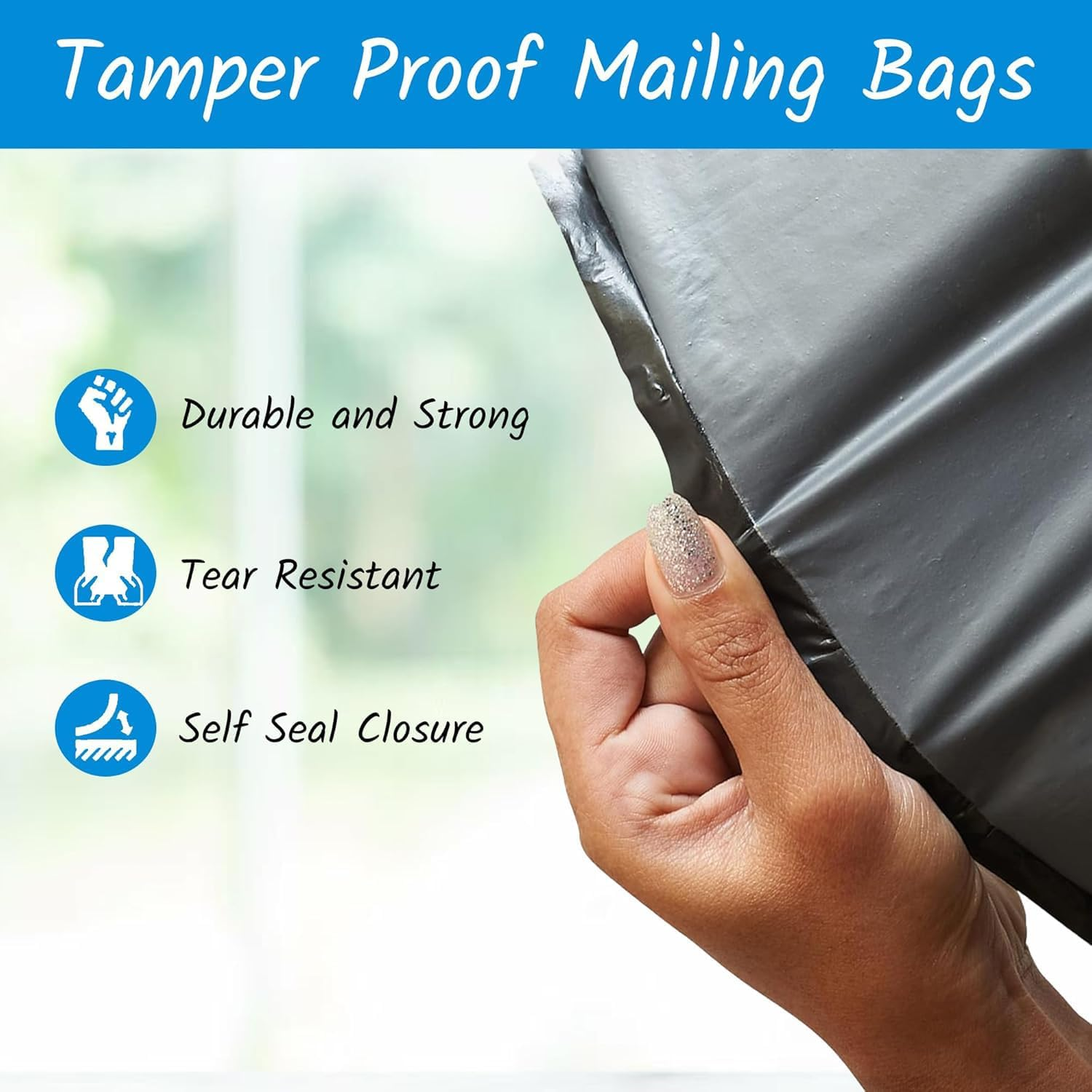 ABZ 25 Grey Mailing Poly Postal Bags Extra Small to Large Postage Packaging Mailers Posting Shipping Post Parcels Package Bags Delivery Bag Shipping Bags (14 X 21) image number 5