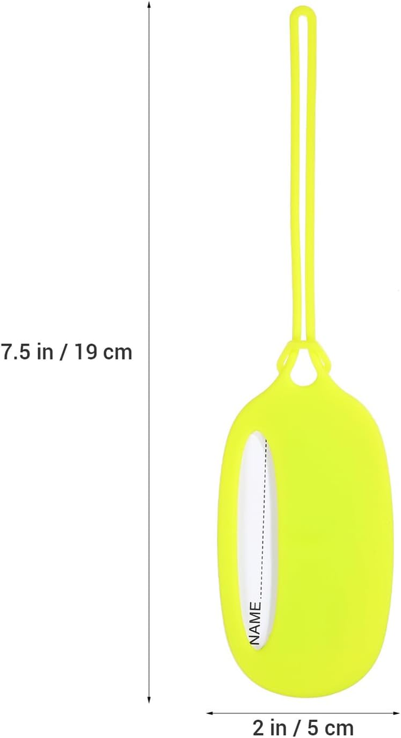 AKOOSY 3 Pcs Silicone Luggage Name Tags Travel Bag Tags for Suitcases Family Use Easy Identification and Wear-Resistant Material image number 5