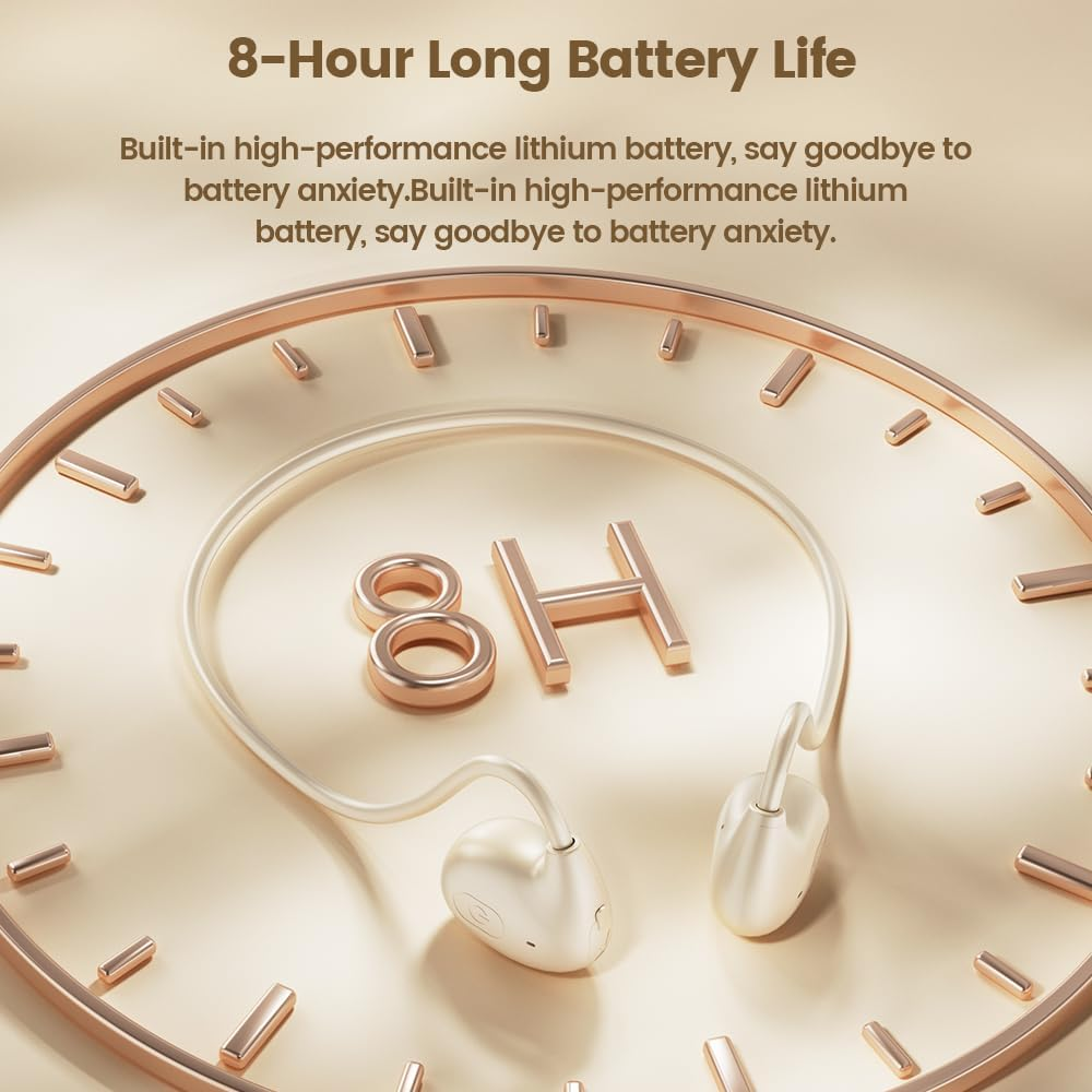 Toocki Headphones Audio Bluetooth 5.3, Battery Life 8 Hours, IPX4 Waterproof, Speaker 14.2 Mm, DST Tech, 12.5 G, Digital Control, Extra Ear with Drop Protection image number 3