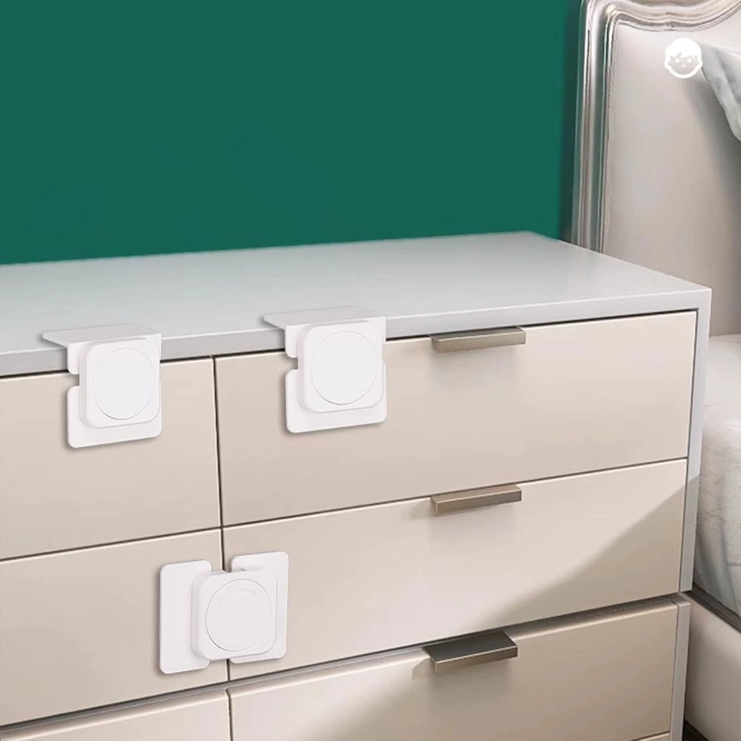 6 Child Safety Cabinets Locks for Fridge Baby Proof Cupboard Locks Drawer Lock for Home Kitchen Bathroom Cabinet Refrigerator Door Safety Strap Locks with Strong and Removable Adhesive No Tools and Drilling Required White image number 6