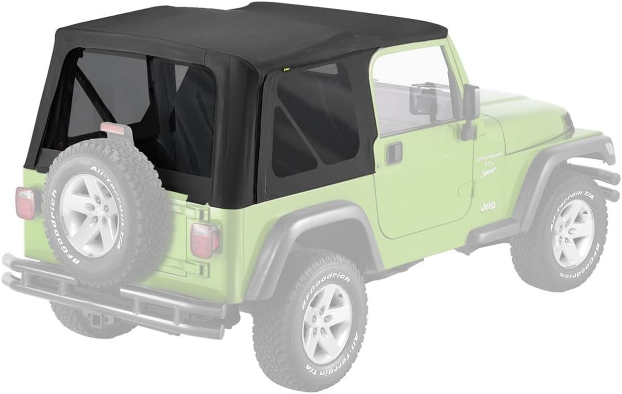 Bestop Pavement Ends by 51148-35 Replay Black Diamond Soft Top with Tinted Window for Jeep Wrangler image number 2