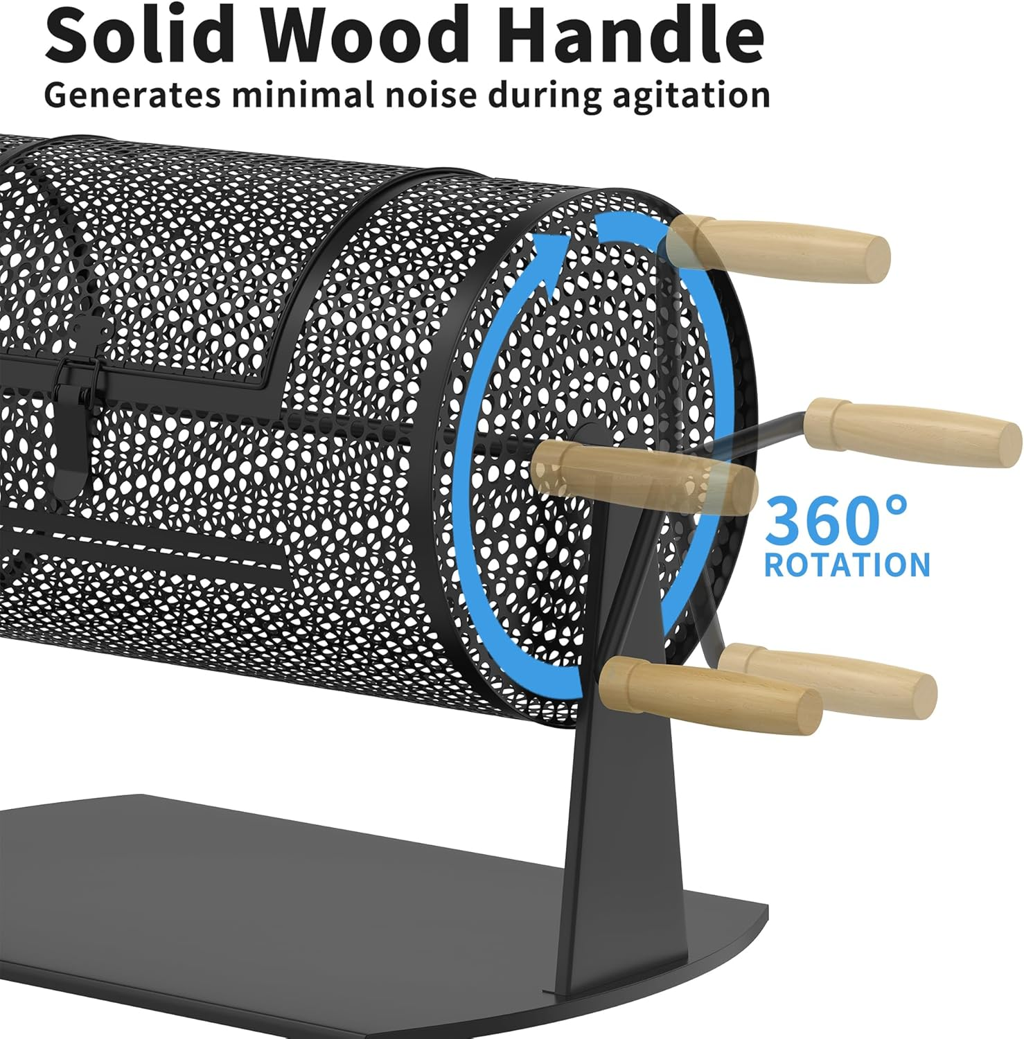 Orionstar Raffle Drum, Games & Sports Professional Raffle Ticket Spinner with Wooden Turning Handle Holds 2500 Tickets (Black)