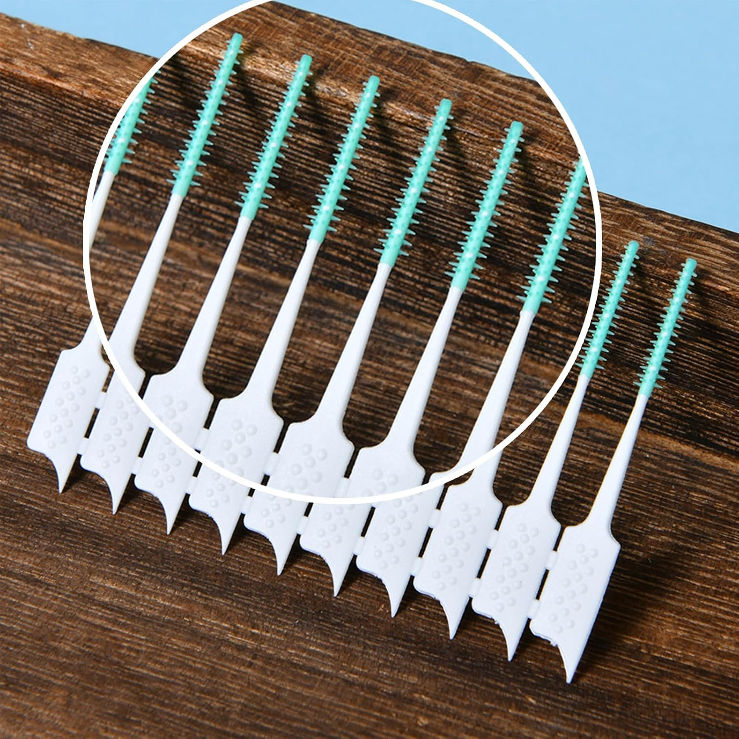 220Pack Toothpicks, Disposable Dual-Use Dental Floss Picks,Interdental Brush, Suitable for Daily Dental Health Care