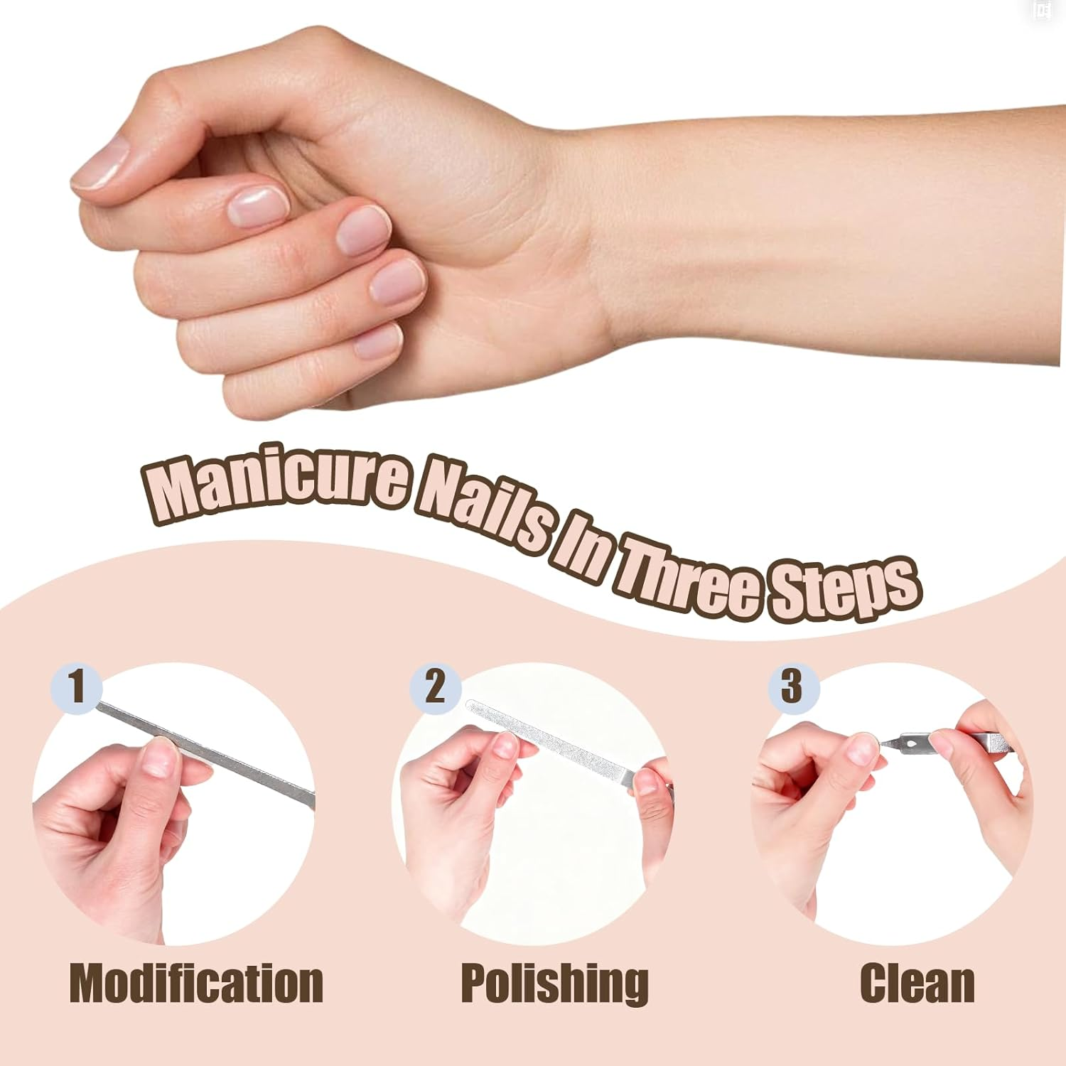 4 Pack Diamond Deb Nail File - Double Sided Stainless Steel Metal Nail Filer for Natural Nails - Professional Manicure Pedicure Tool with Sharp Tip for Women Men (6 Inch)