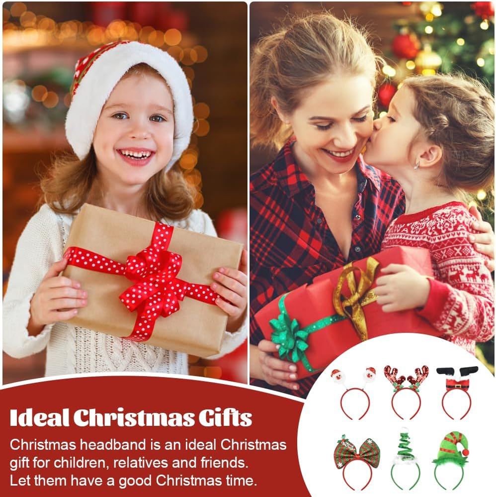 LANSKYLAN Pack of 6 Christmas Headbands image number 2