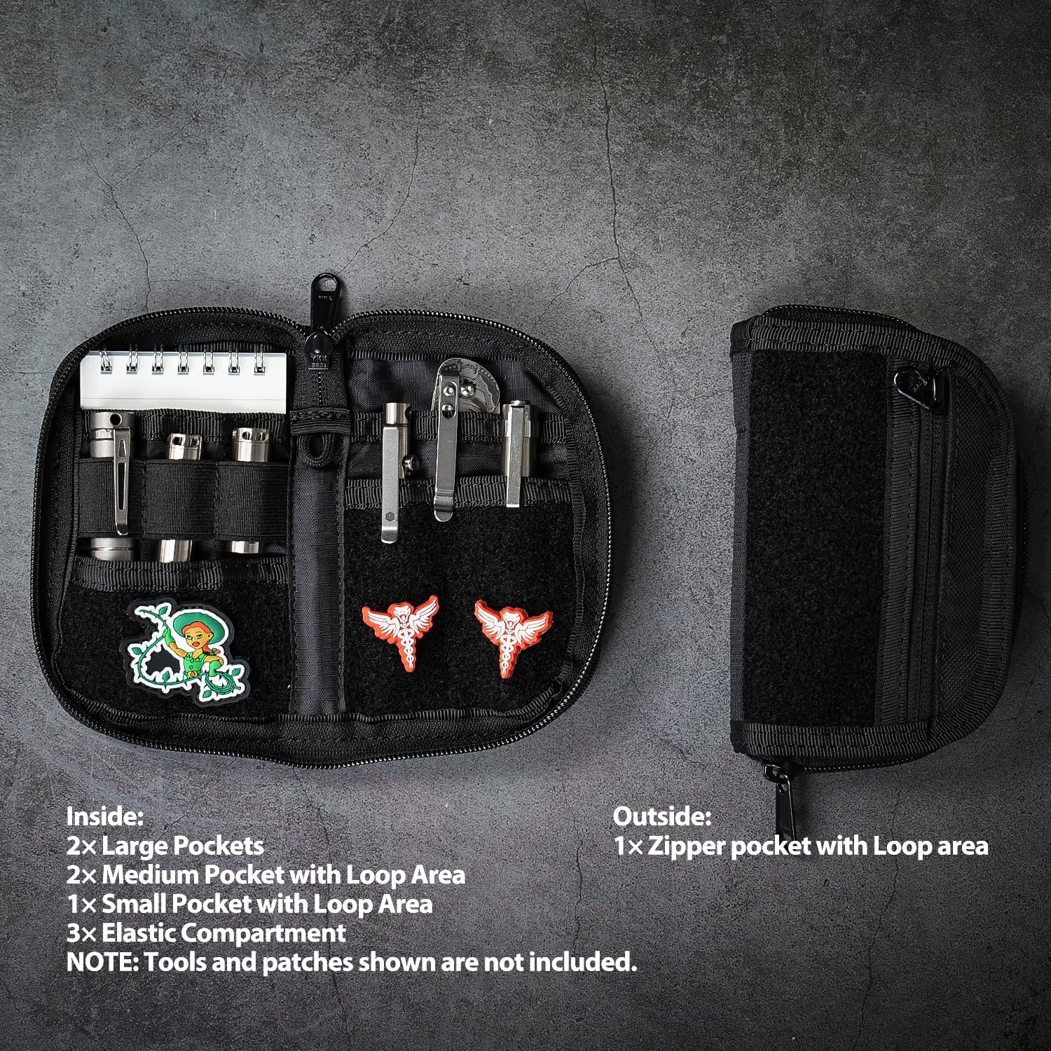 VIPERADE VE21 EDC Pouch Organizer for Men - 6-Pocket Pocket Organizer for Multitools, Knife, Flashlight image number 4