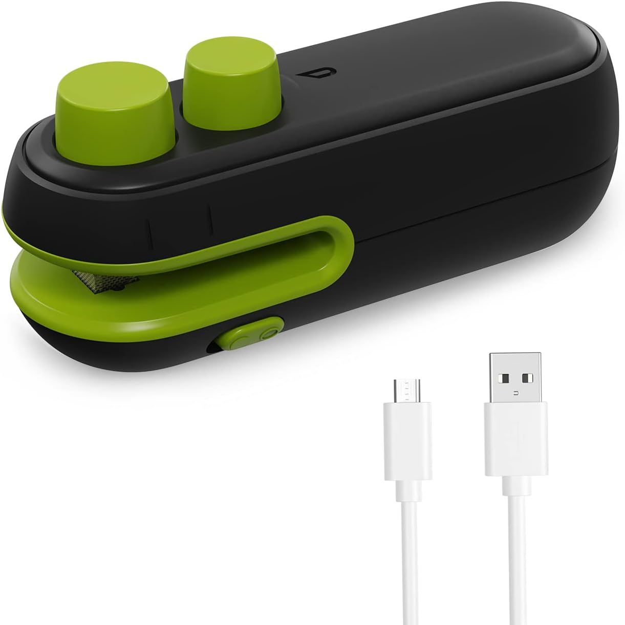 AMIR Mini Bag Sealer, Handheld Heat Sealer, 2 in 1 Plastic Bag Sealer, Portable Heat Vacuum Sealer, Rechargable Mini Sealing Machine, for Plastic Bags Chip Bags Food Storage -Black image number 3