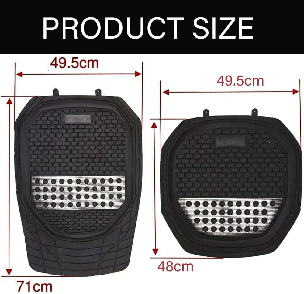 4 PCS Car Floor Mats, Heavy-Duty PVC Mat, Universal Waterproof Kick Pads, All-Round Protection Car, All Weather Anti-Slip Car Mats, for Cars, Trucks, and SUV