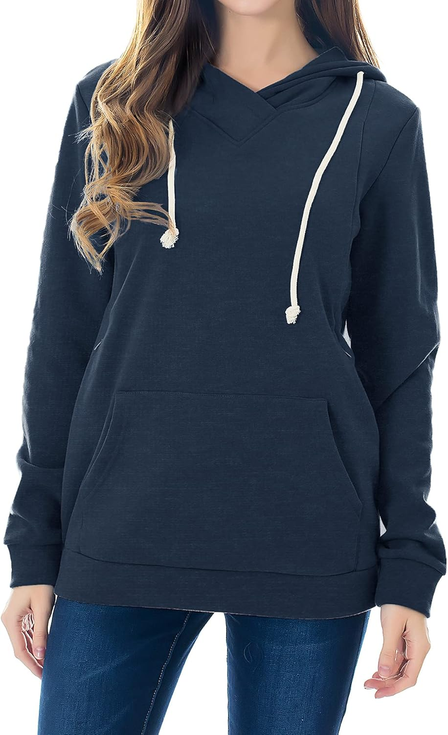 Smallshow Nursing Hoodies Fleece Maternity Sweatshirt for Breastfeeding