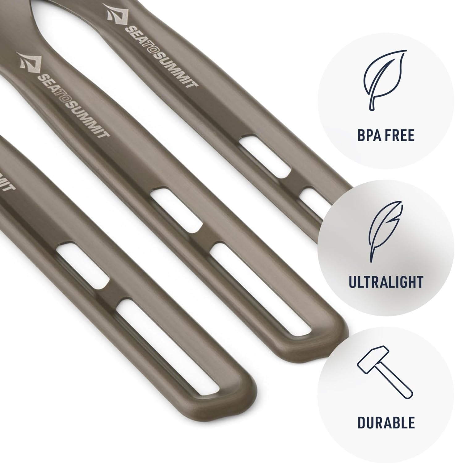 Sea to Summit Frontier Ultralight Cutlery Set, Fork, Spoon and Knife (3 Pieces) image number 2