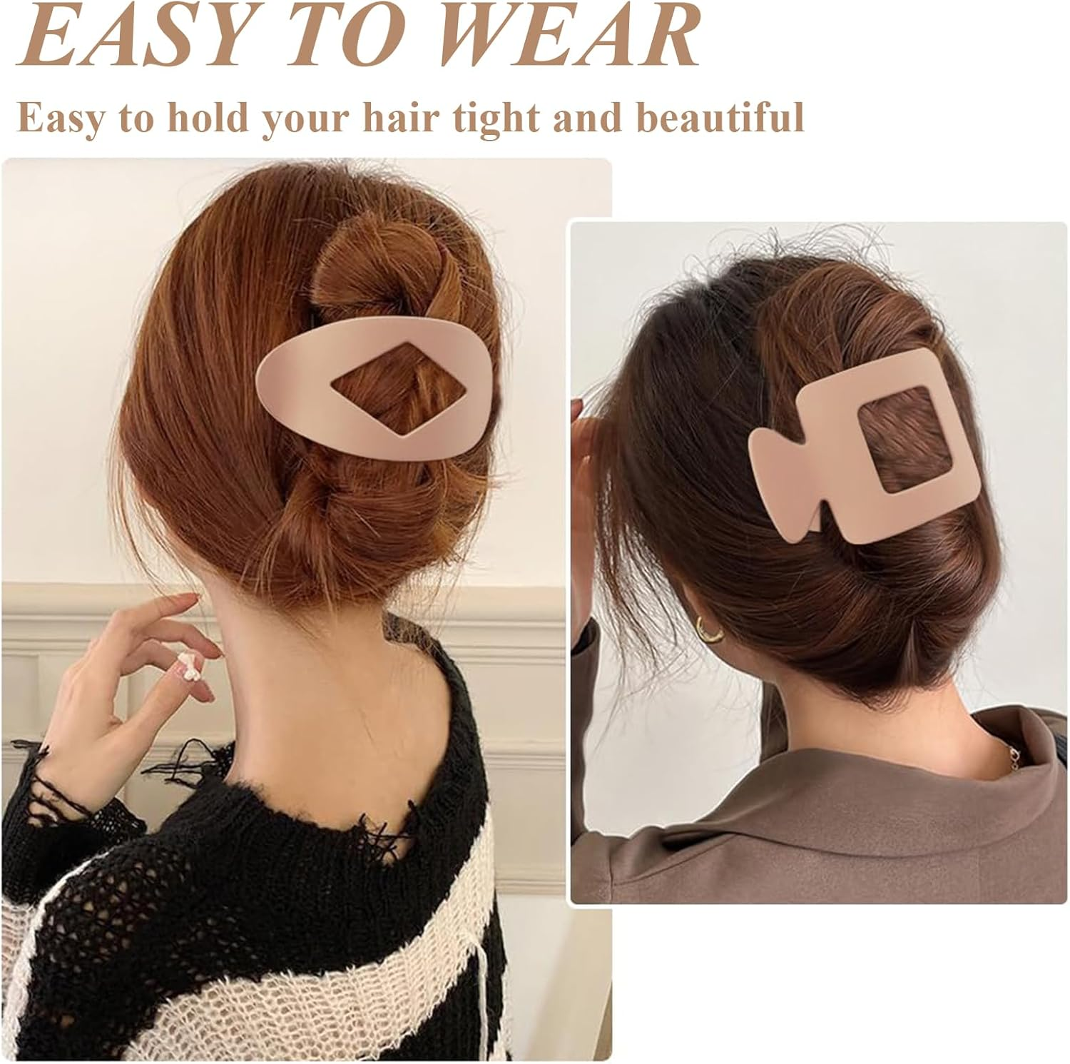 Evadollina Hair Clips Ladies, 8 Pieces Hair Clip, Duckbill Hair Clips Ladies, Duckbill Hair Clip, Hair Clips, Flat Hair Clip, Christmas Gifts (2 Designs) image number 2