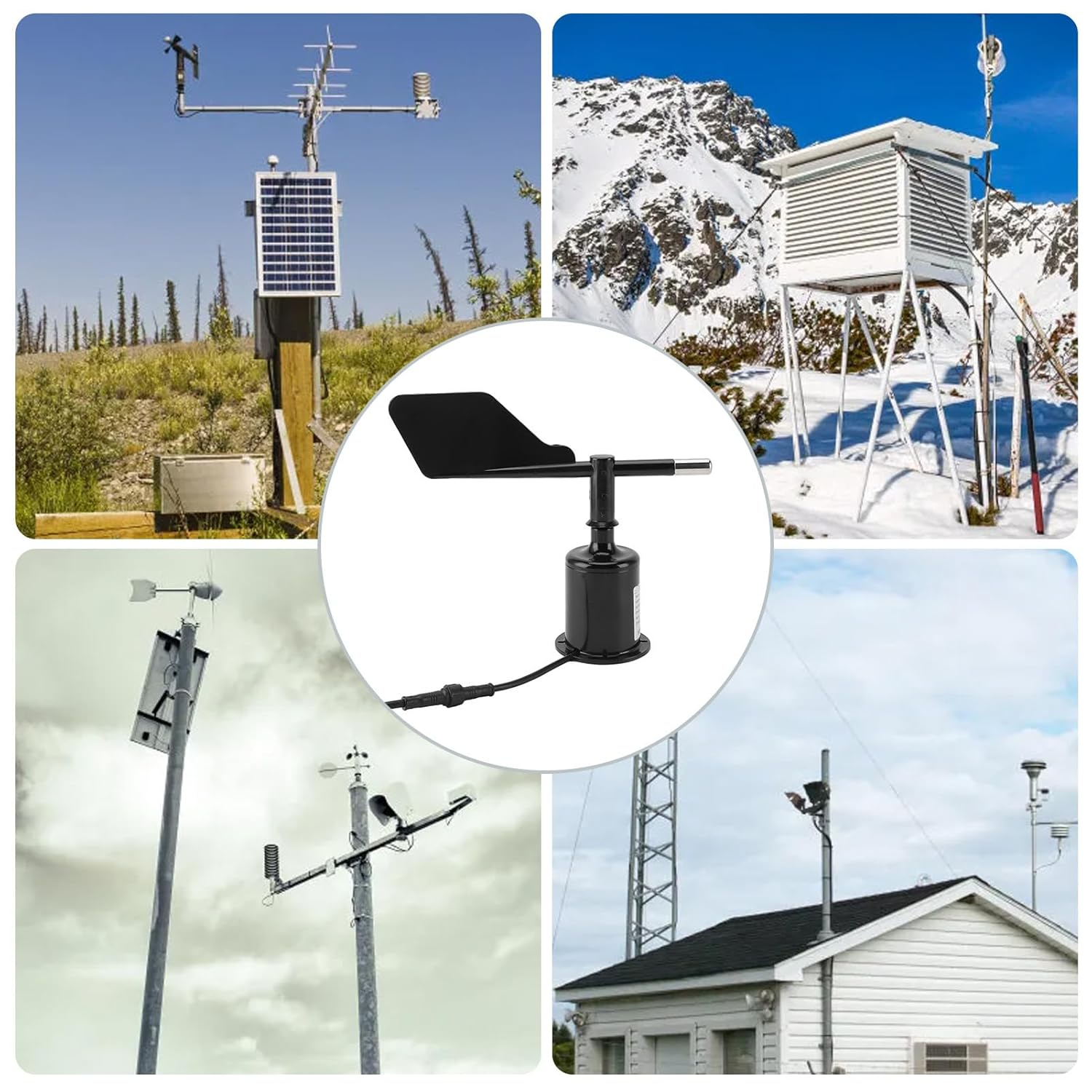 Directional 360&deg; Wind Direction Sensor, 9 30V, 4 20Ma, ABS Shell, for Meteorology, Environmental Monitoring, Aerospace image number 1