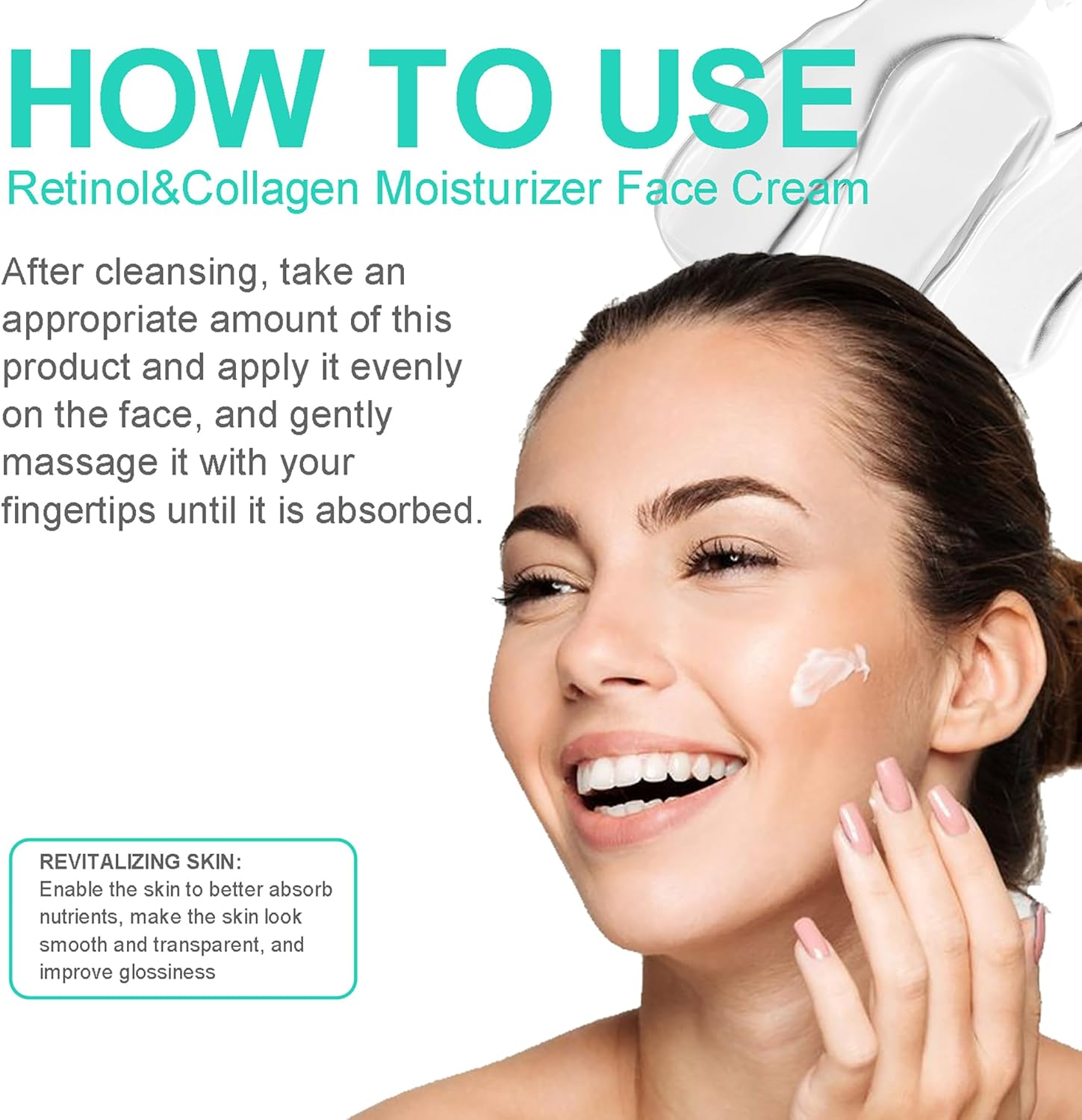 Retinol & Hyaluronic Acid Cream for Face(2Pcs) - Anti-Aging Moisturizer Day & Night,Deep Hydration to Reduce Wrinkles,Fine Lines & Dryness,Firming Skin Care with Collagen for Women & Men image number 4