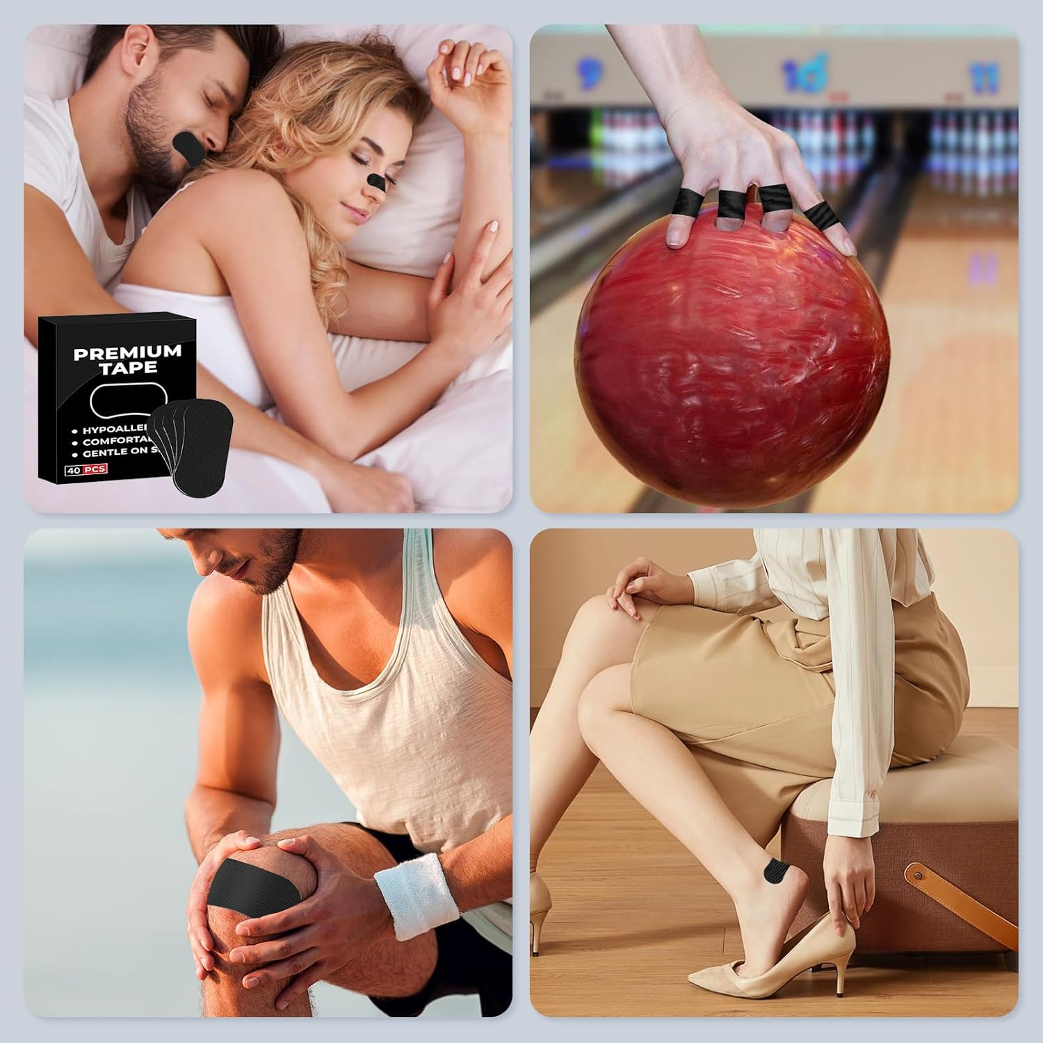 Mouth Tape for Sleeping-40 Pack , anti Snoring Sleep Tape, Extra Strength Nasal Strips, Breathability&Adhesion, Comfortable Adhesive for Sleep and Gentle Skin Tape, Reduce Snoring Solution Sleep Strips image number 6