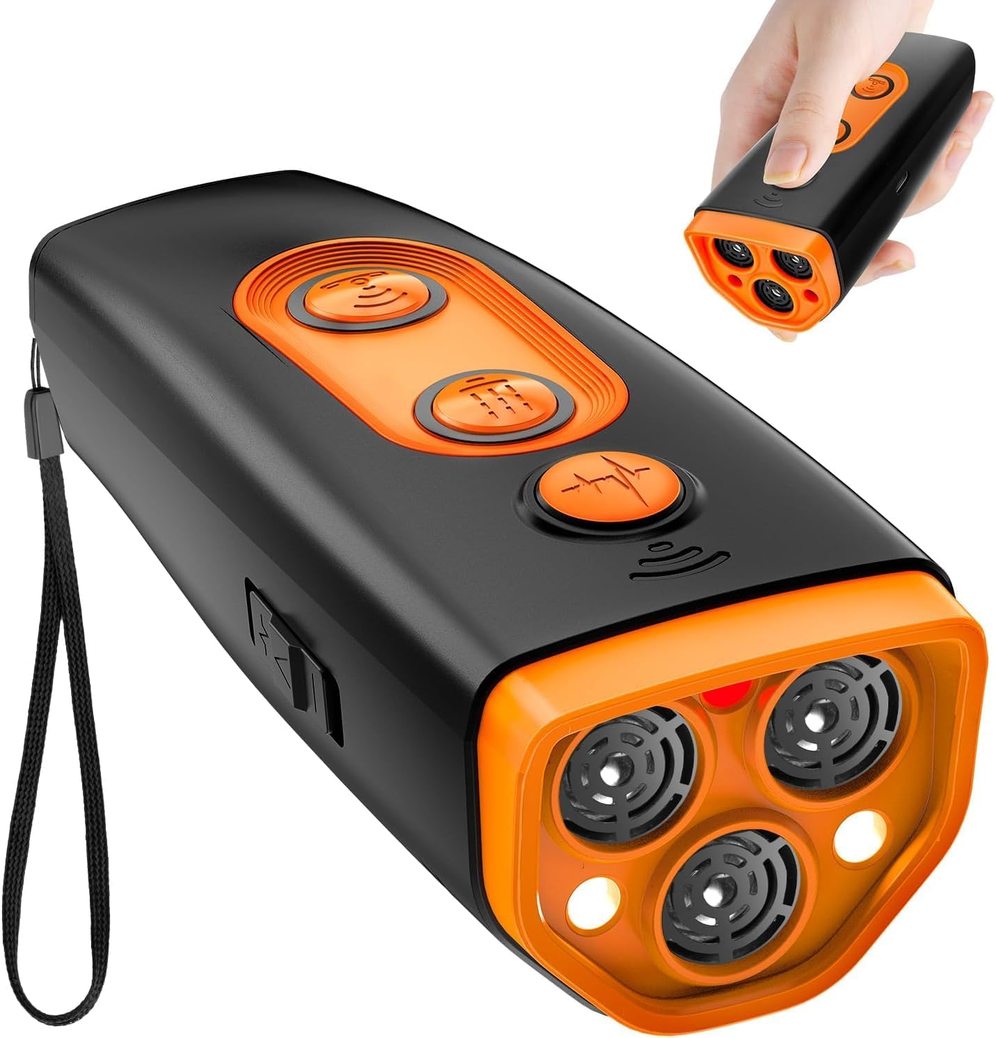 Velmoriah Dog Bark Deterrent Devices, 2025 New Ultrasonic anti Barking Device with 450Mah Battery, 15M Range, 3 Modes, Dual LED Light, Safe & Effective No Barking Device for Medium & Large Breeds image number 1