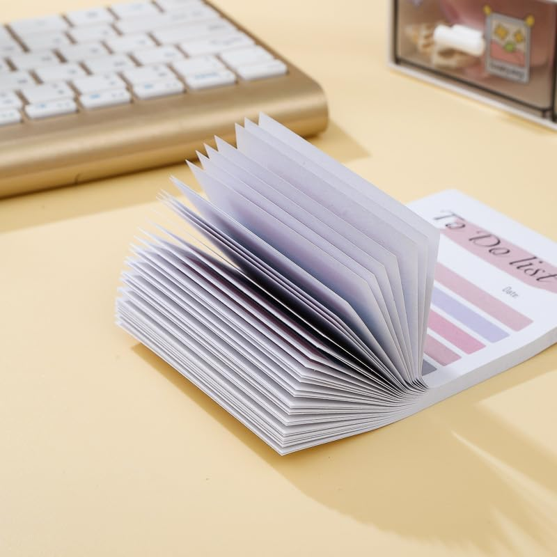 8 Packs to Do List Notepad,Betterjonny 4 X 6 Inch with Line Adhesive Memo Sticky Notes Notepad,Multi Colors Self-Stick Note Pads,For Office Home School Desk Supplies，50 Sheet/Pad image number 3