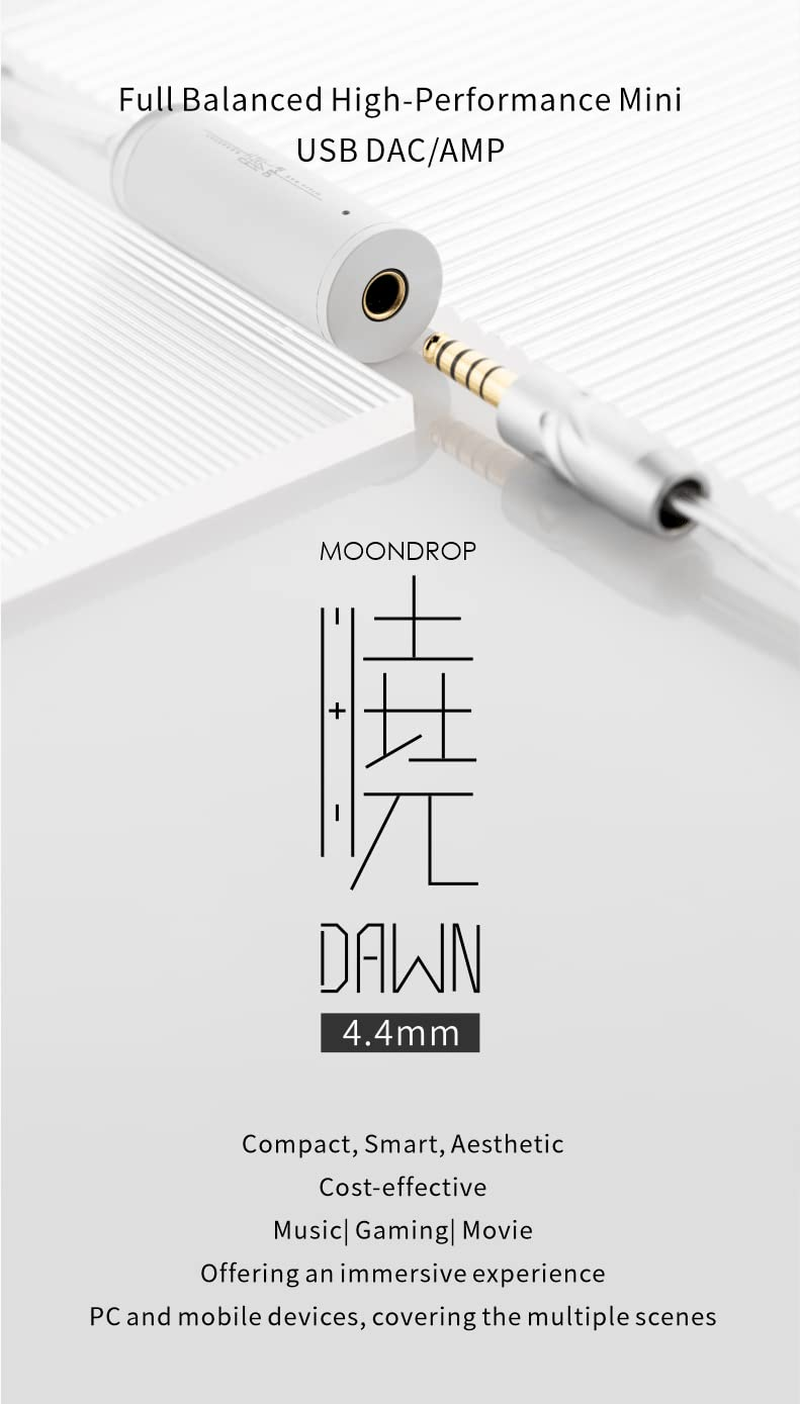 Moondrop DAWN Portable Amplifier Full Balanced High-Performance Mini USB DAC/AMP Support 32Bit/768Khzdsd256 4.4Mm Balanced USB Type-C image number 1
