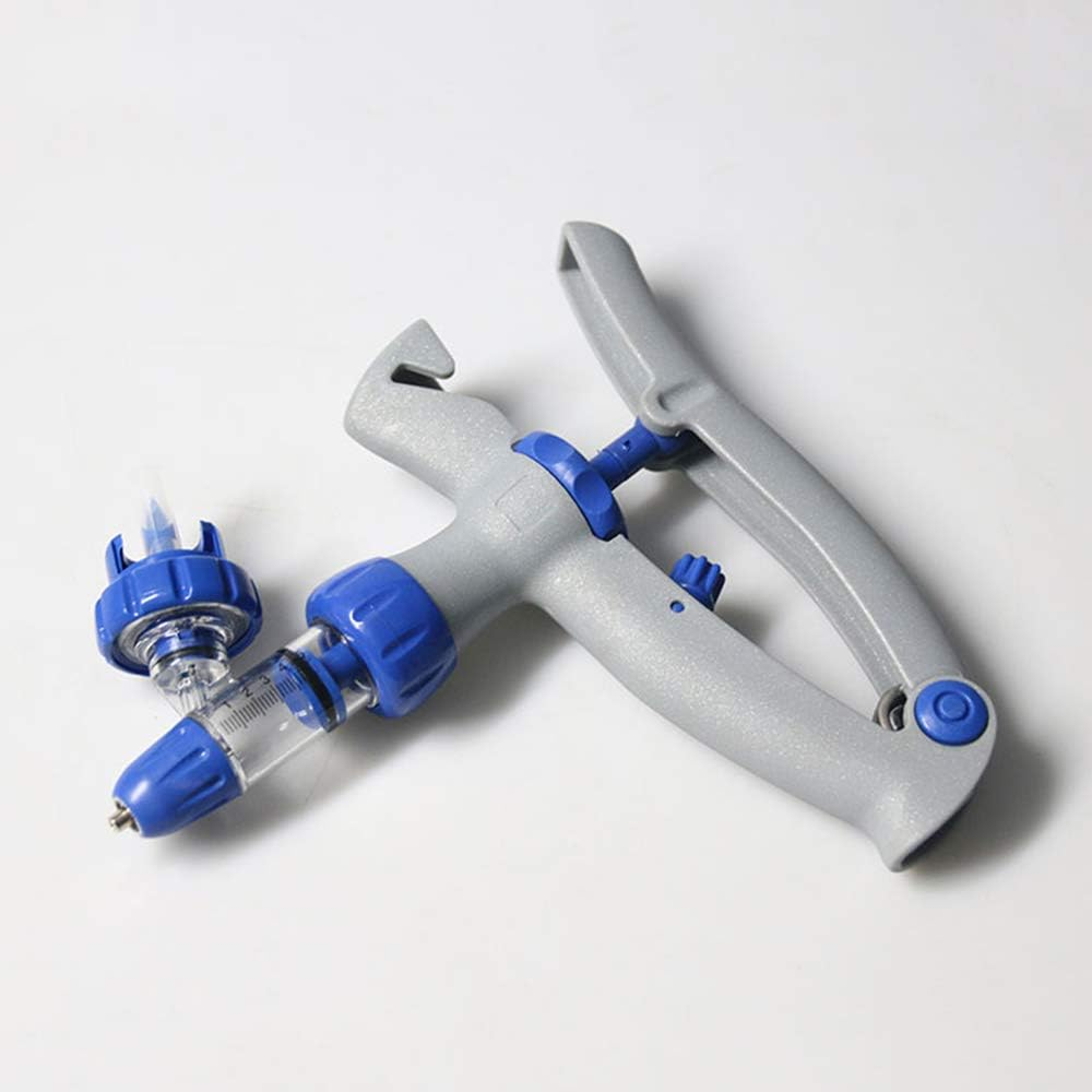 5Ml Cattle Syringe Gun Adjustable and Continuous Syringe Injection Animal Injector for Poultry Livestock Pig Goat image number 4