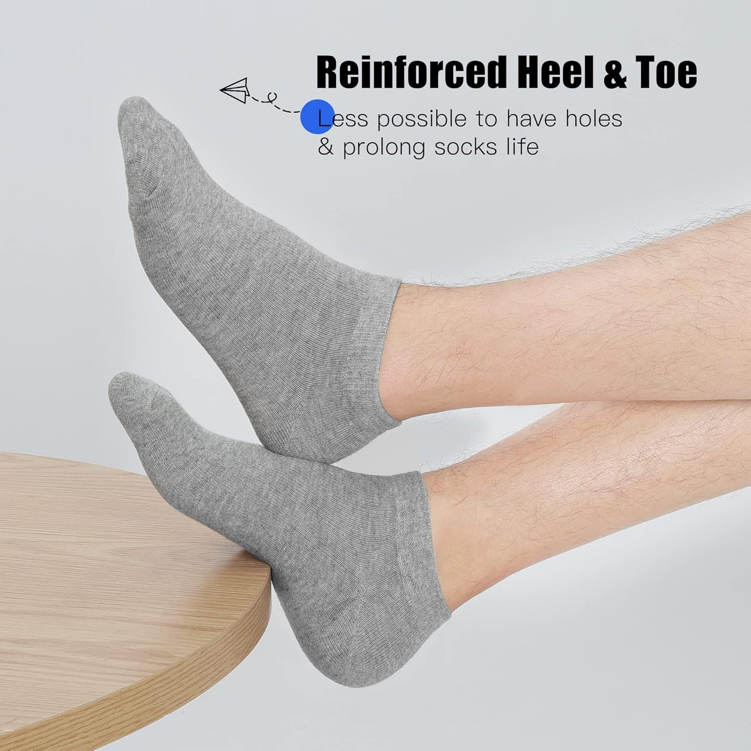 Mens Ankle Socks 6 Pack Low Cut Socks for Men and Women, No Show Ankle Sock, Short Socks Cotton Casual Socks for Men Women image number 6