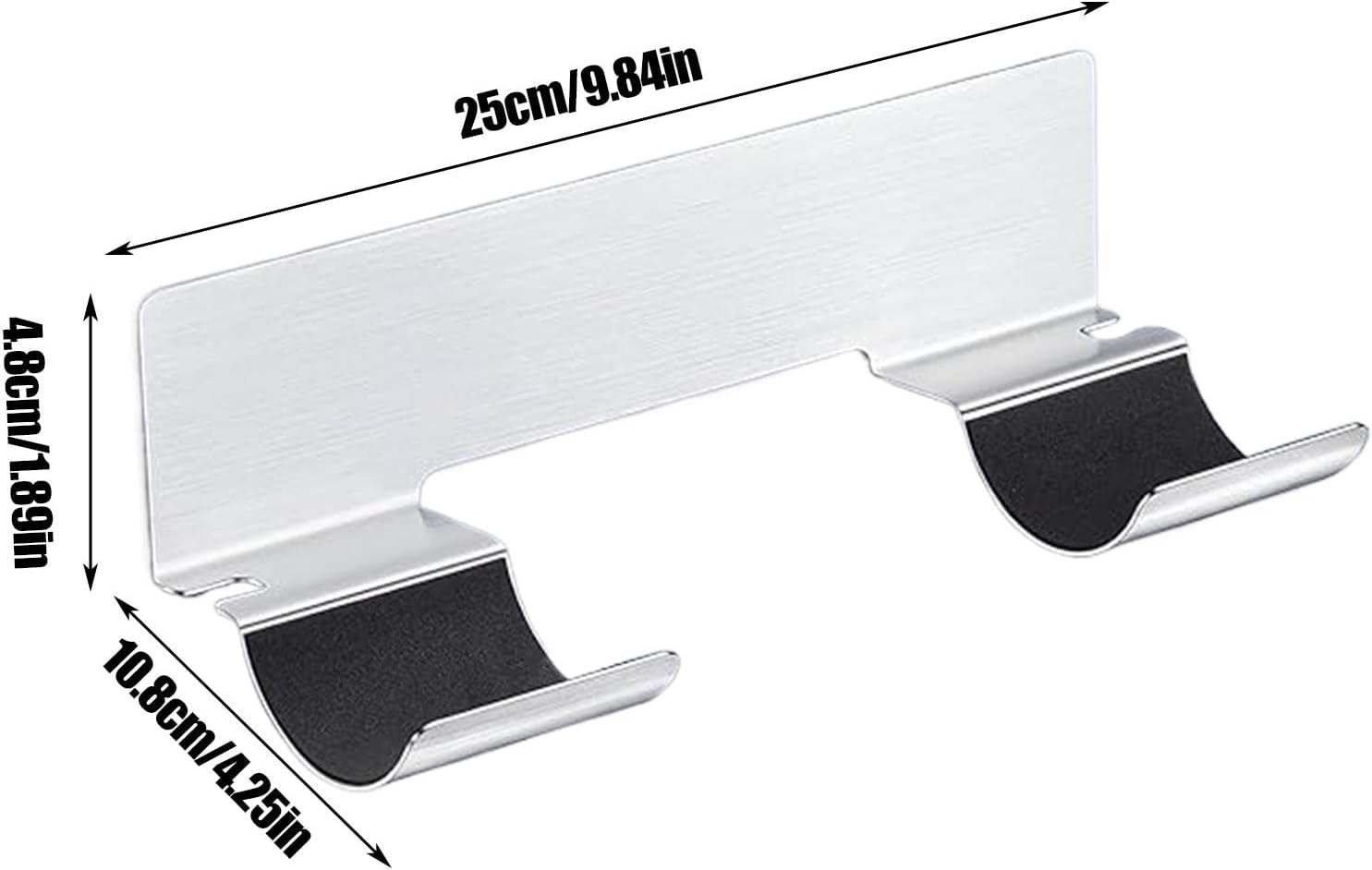 Wall Mounted Hair Dryer Holder, Metal Hair Dryer Hanger Rack, No Punching Hair Dryer Hanger, Wall Mount Hair Styling Tools Organizer for Bathroom Living Room Vanity image number 6