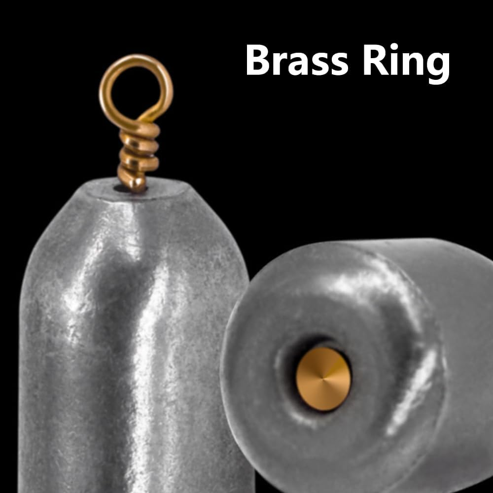 Fishing Sinker Weights Assortment Kit, 3.5G/5G/7G/10G/14G Iron Sea Fishing Sinker Weights Set for Outdoor Fishing, Pack of 50 image number 1