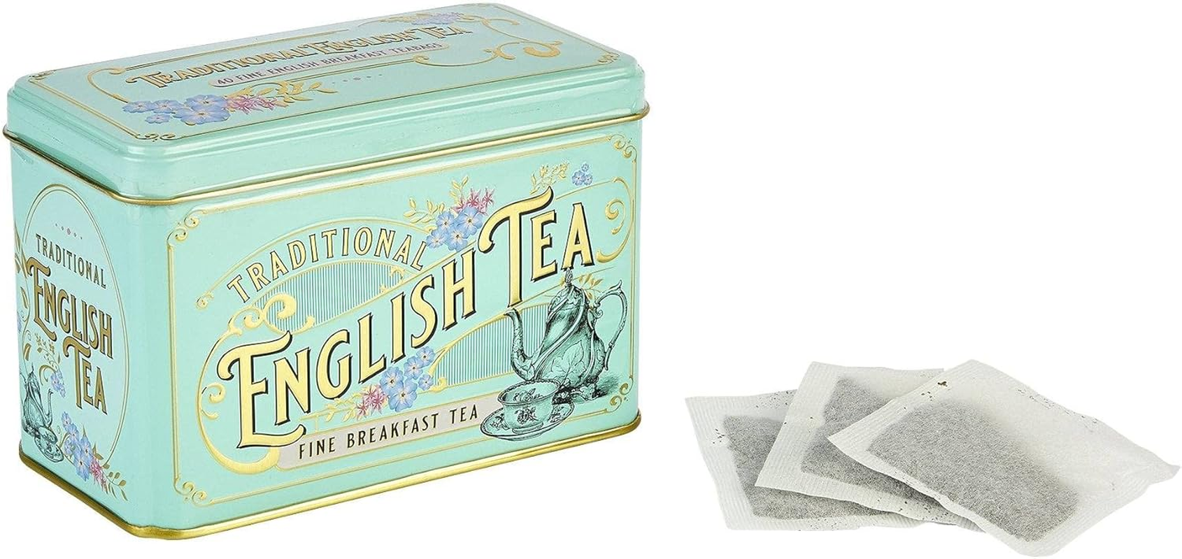 New English Teas Vintage Victorian Tea Tin with 40 English Breakfast Teabags image number 1